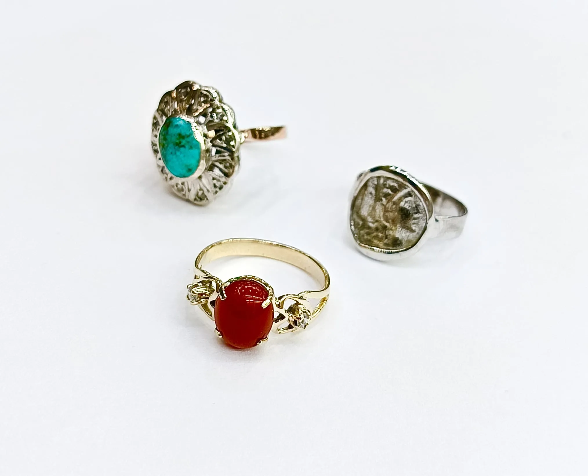 Pırlanta Akik Taşlı Yüzük