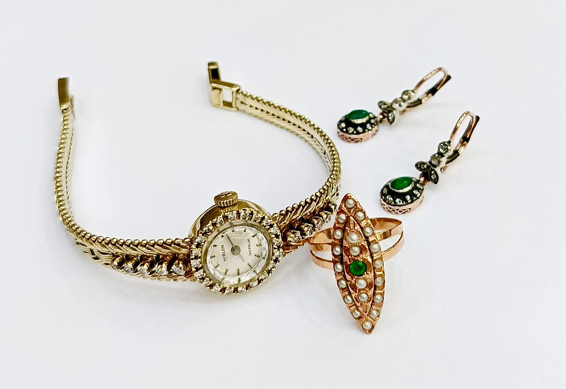 Antika İncili Mekik Model Yüzük