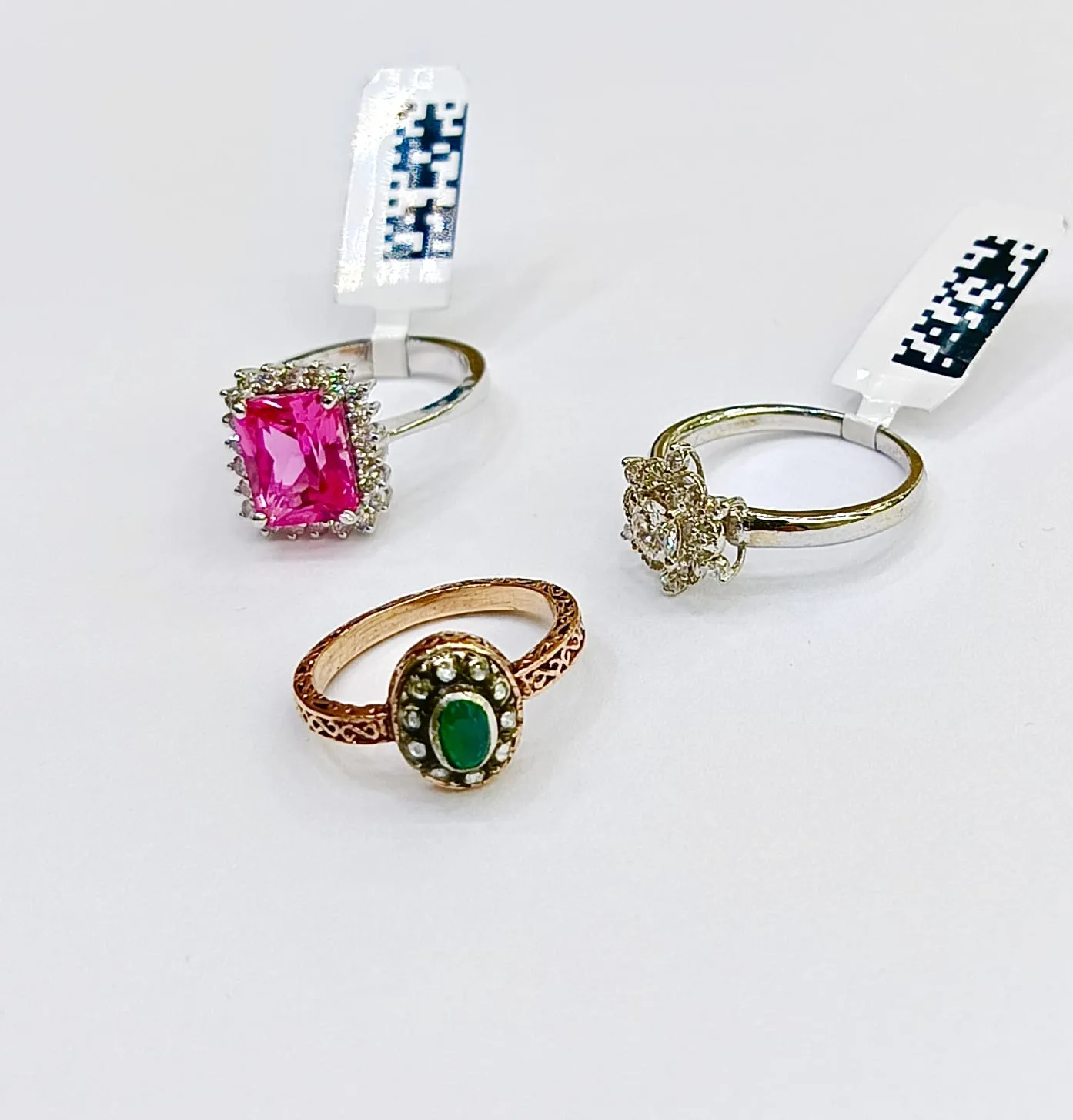 Antika Zümrüt Ve Elmas Model Yüzük