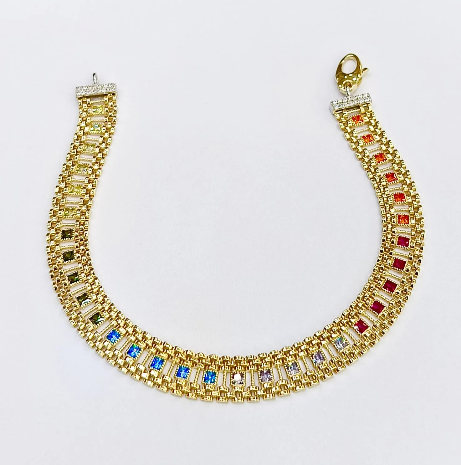 Favori Marka İtalyan Model Renkli Taşlı Bileklik