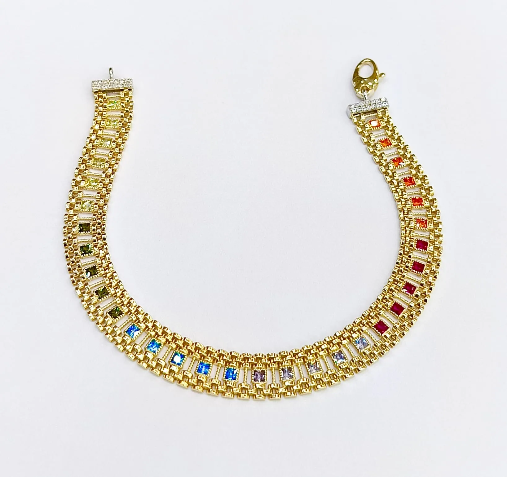 Favori Marka İtalyan Model Renkli Taşlı Bileklik