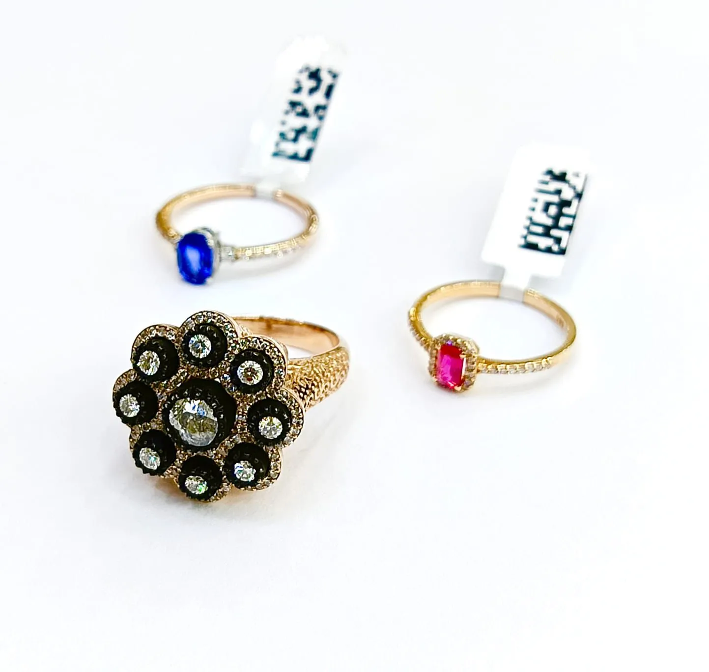 Vintage Elmas Ve Pırlanta Gül Yüzük