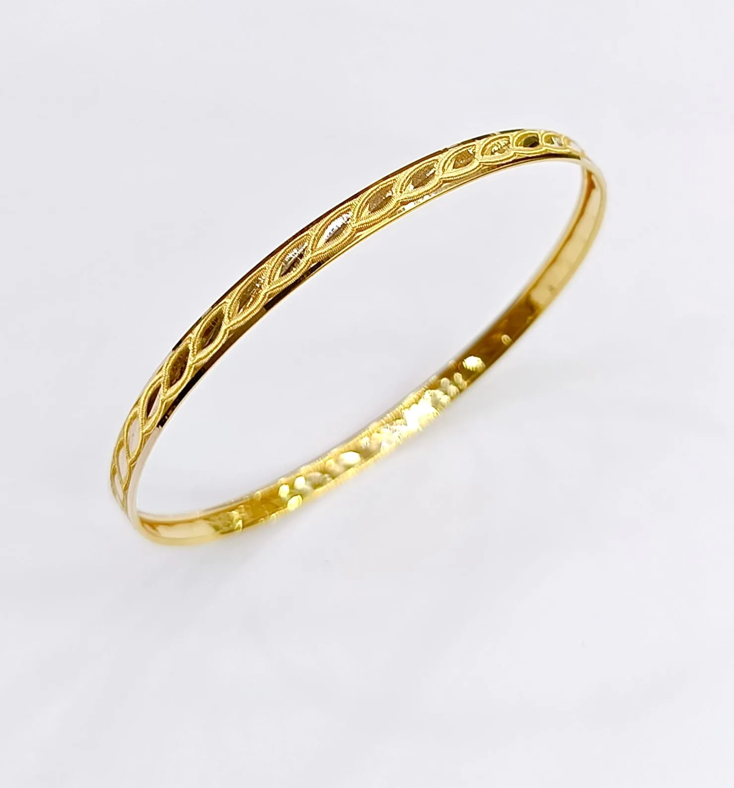 14 Ayar Desenli Hediyelik Bilezik 20 NO