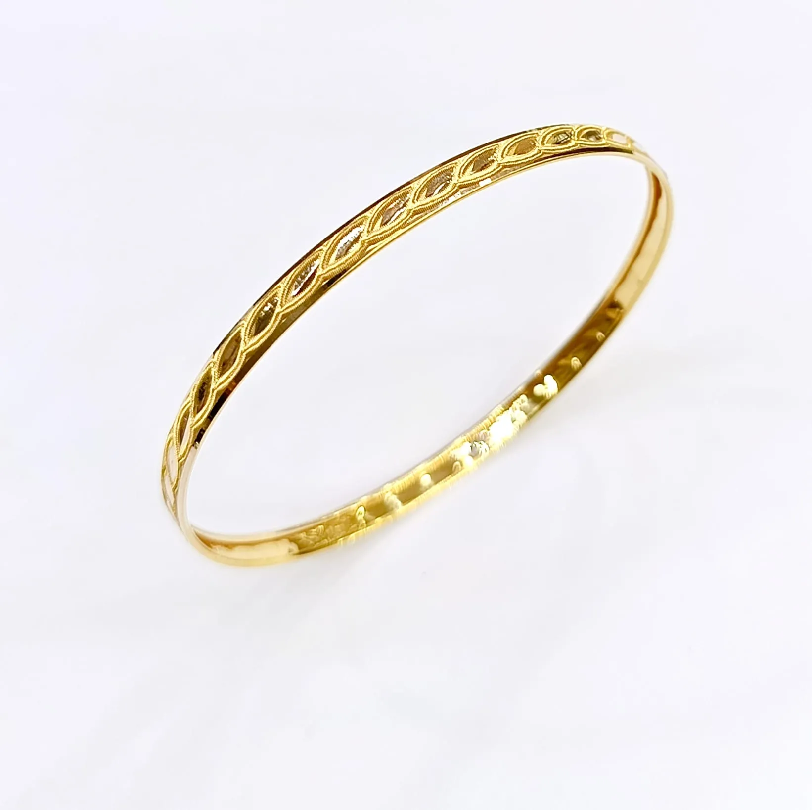 14 Ayar Desenli Hediyelik Bilezik 21 NO