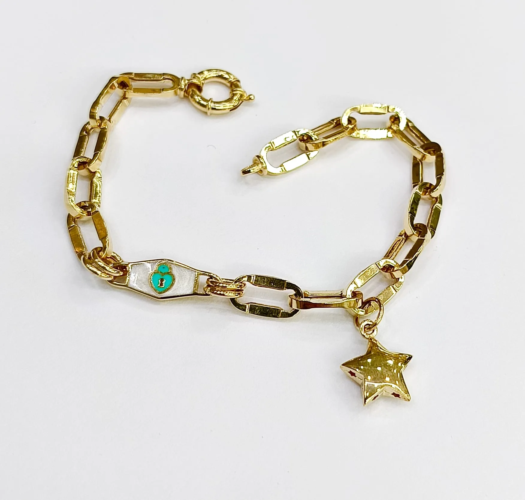 Favori Marka İtalyan Model Kalpli Bileklik 