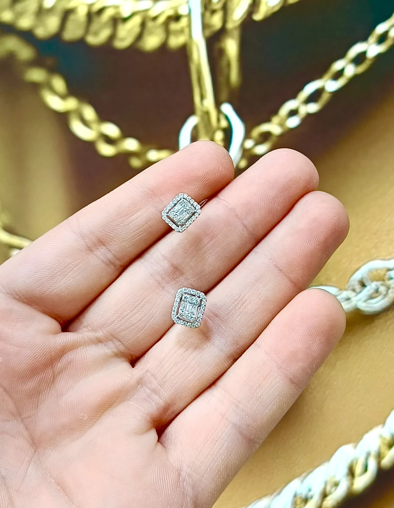 Baget Pırlanta Küpe