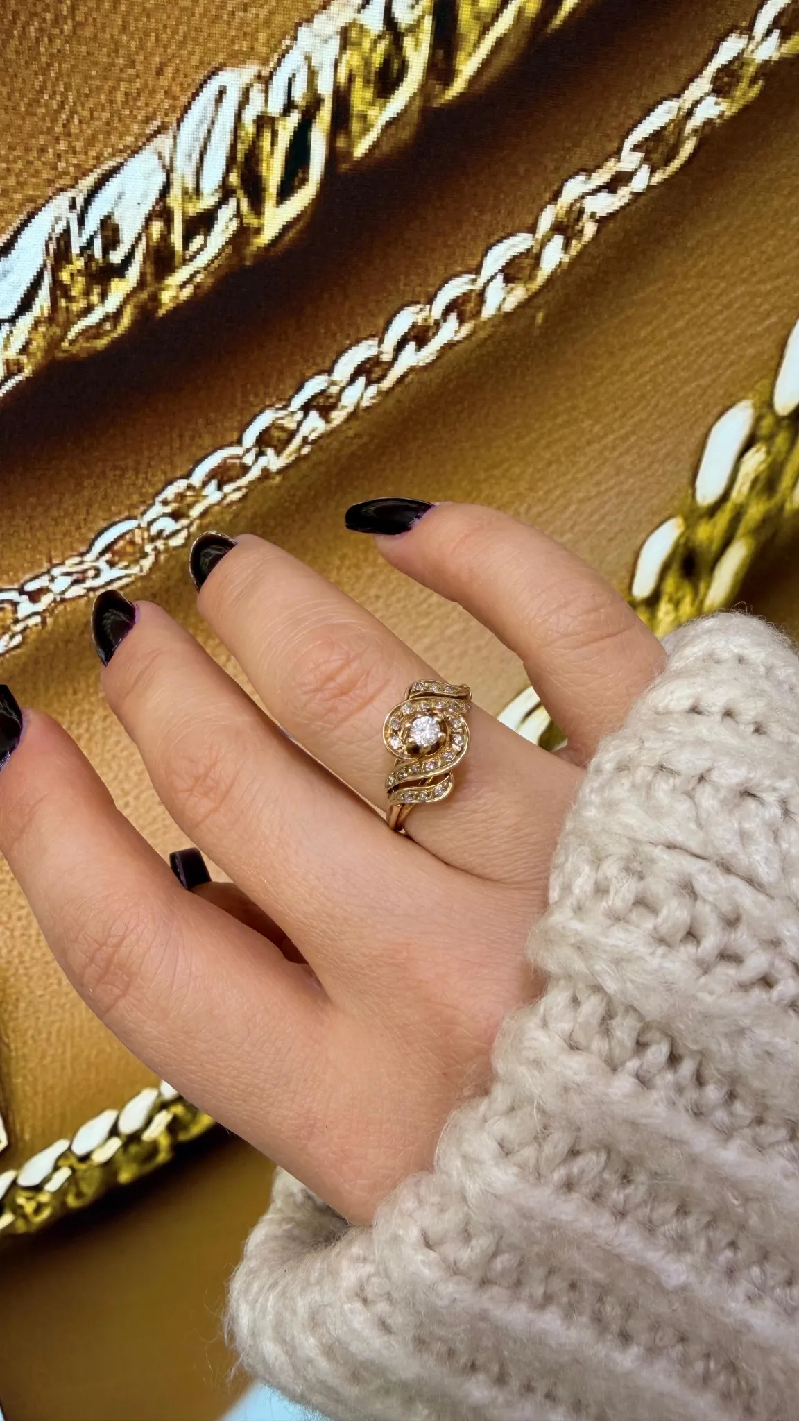 Pırlanta Taşlı Platin Modeli Salyangoz Yüzük