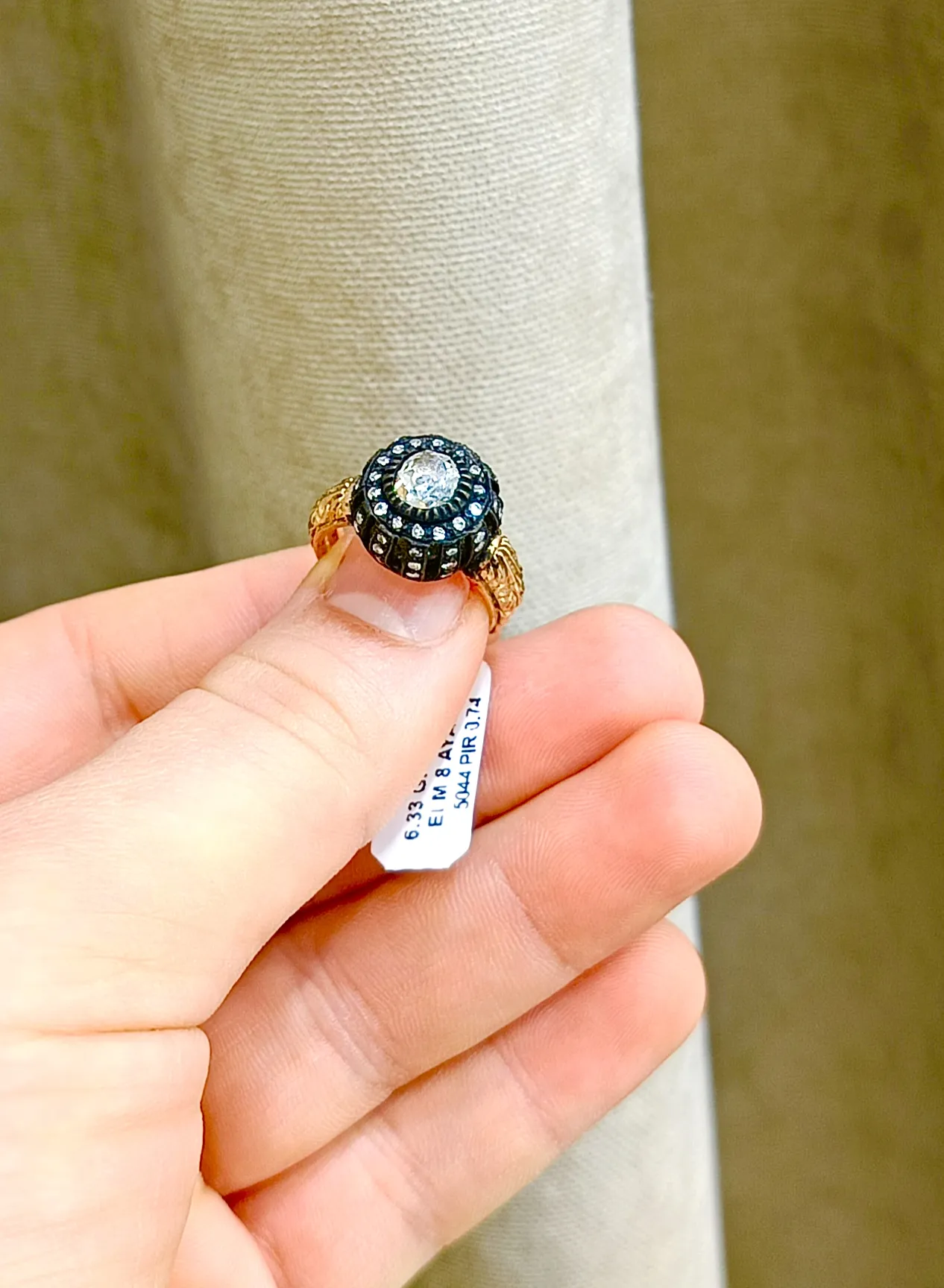 Vintage Elmas Ve Pırlanta Tektaş Yüzük