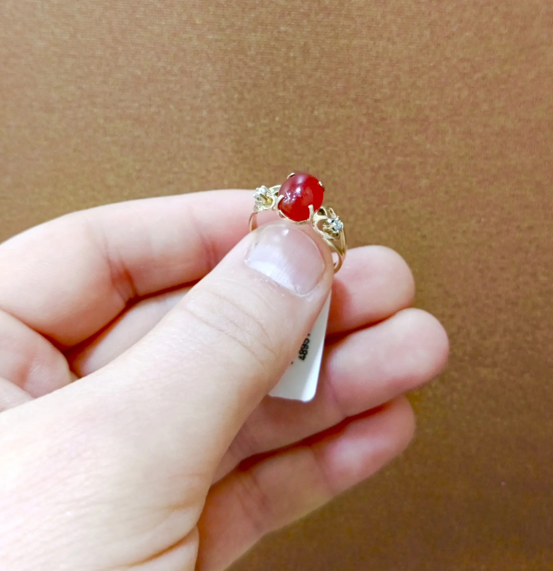 Pırlanta Akik Taşlı Yüzük