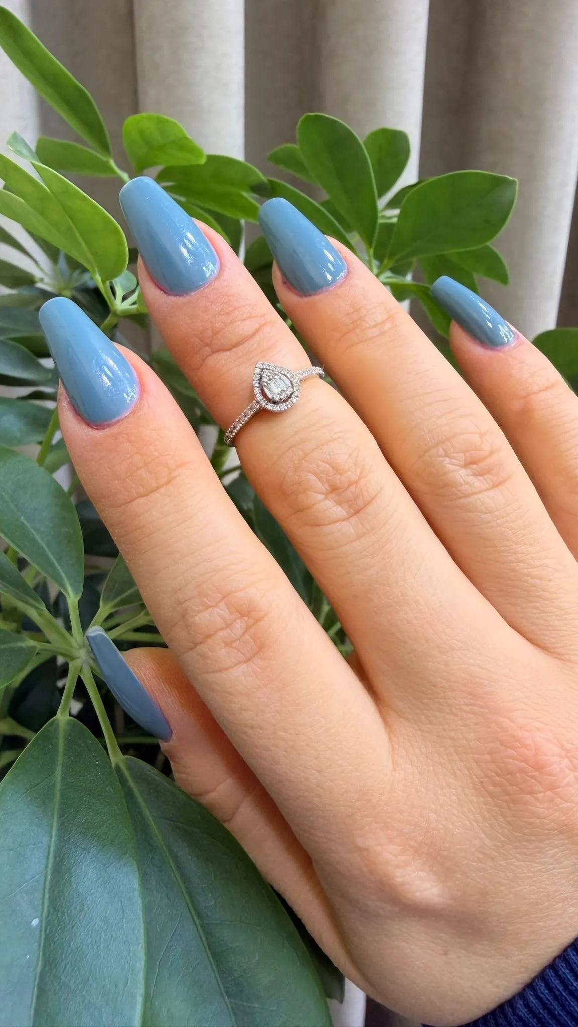 Pırlanta Damla Model Baget Yüzük