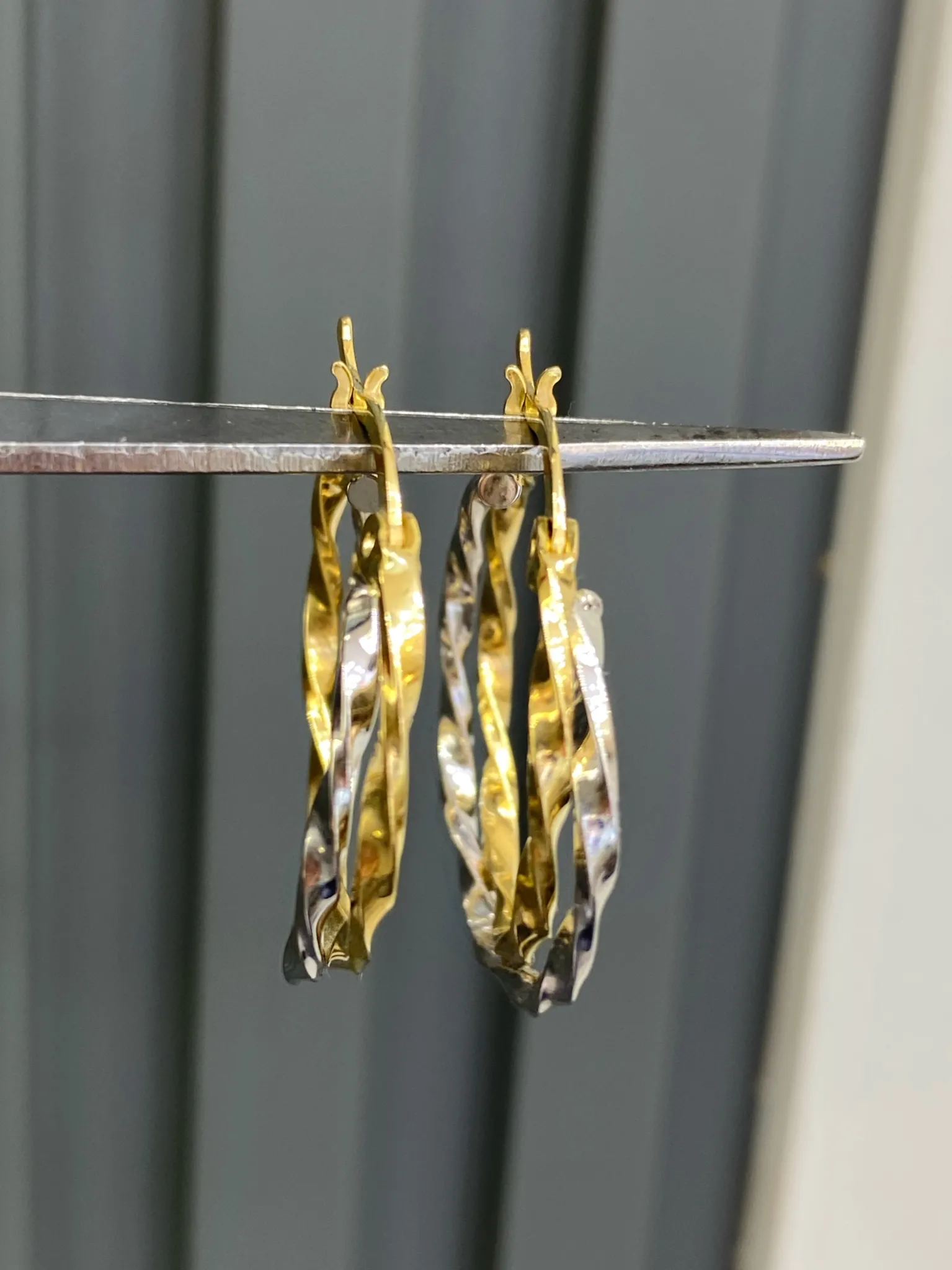 Favori Marka Çift Renk Halka Küpe 