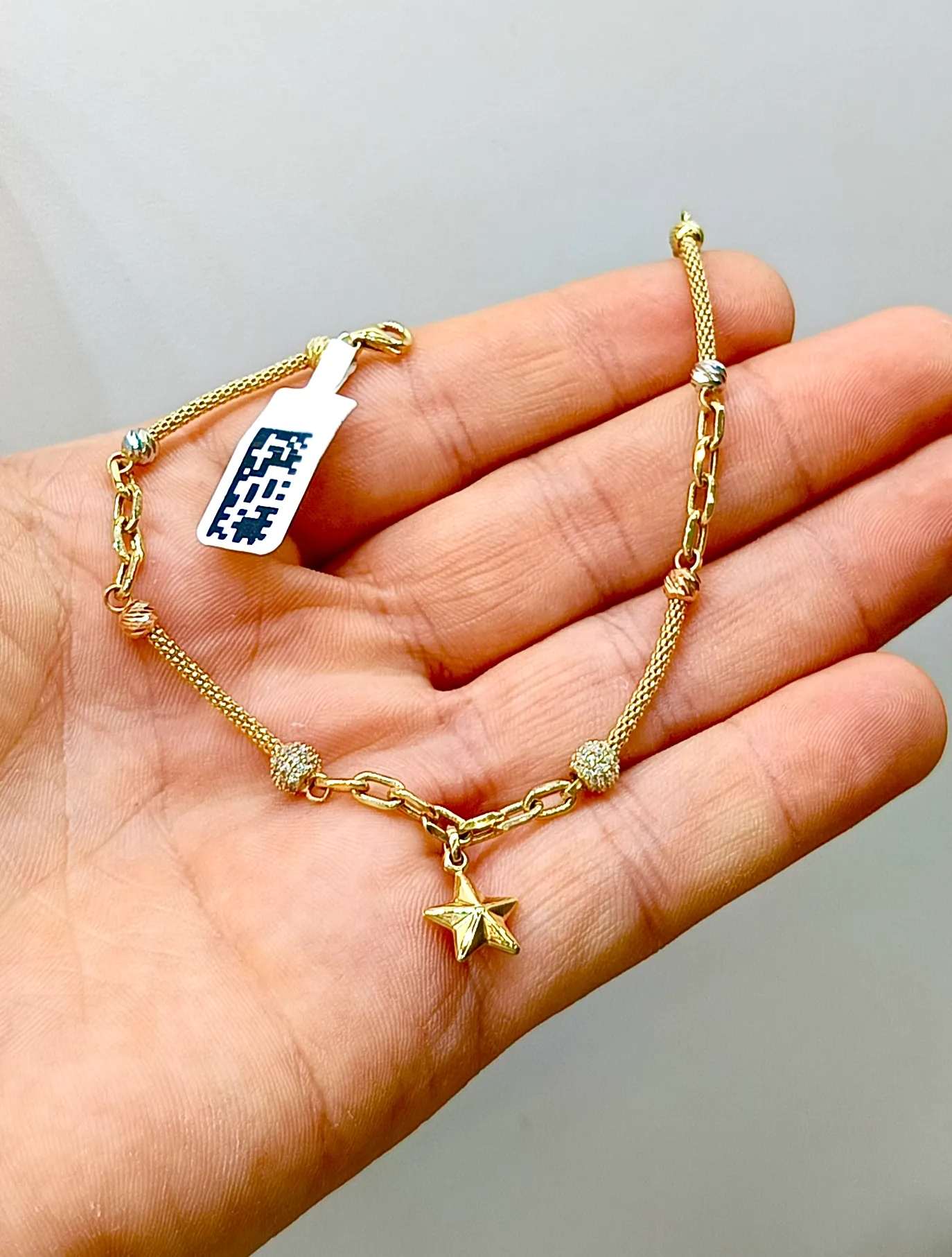 Favori Marka Dorikalı Üç Renkli Yıldızlı Bileklik 20 cm