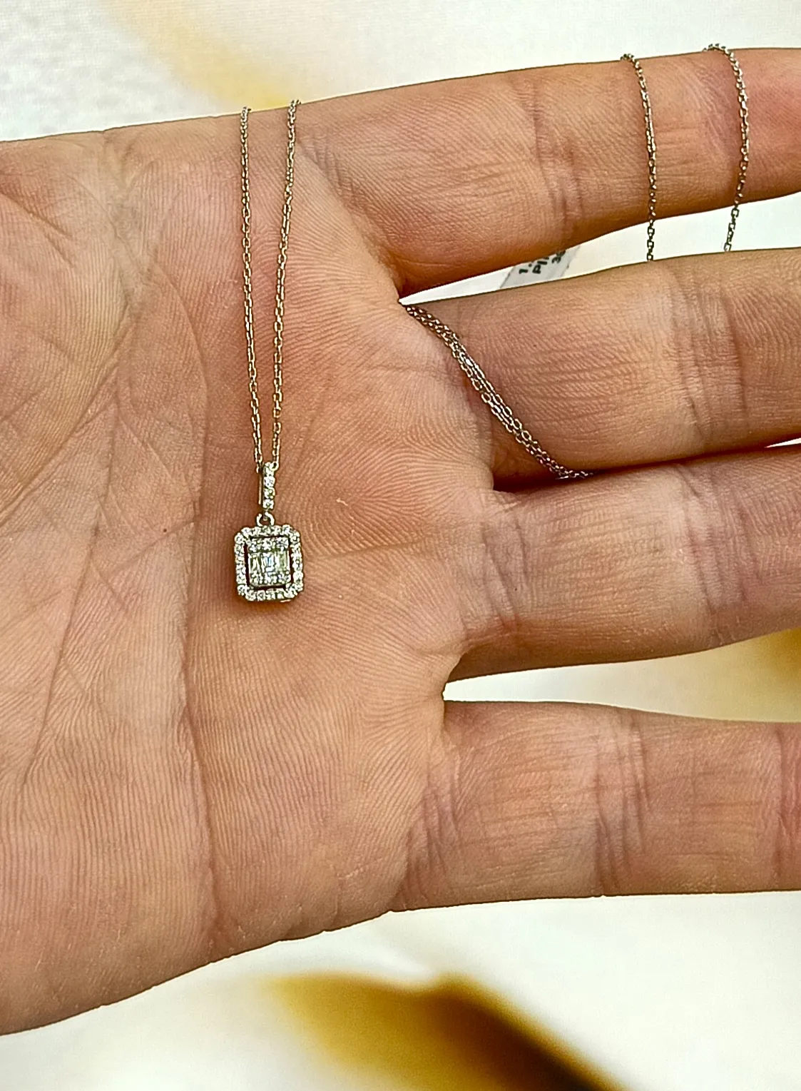 Baget Pırlanta Kolye