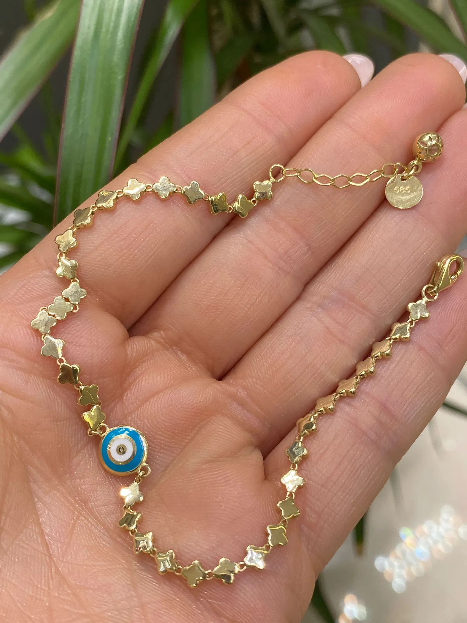 Favori Marka Mavi Mineli Model Bileklik