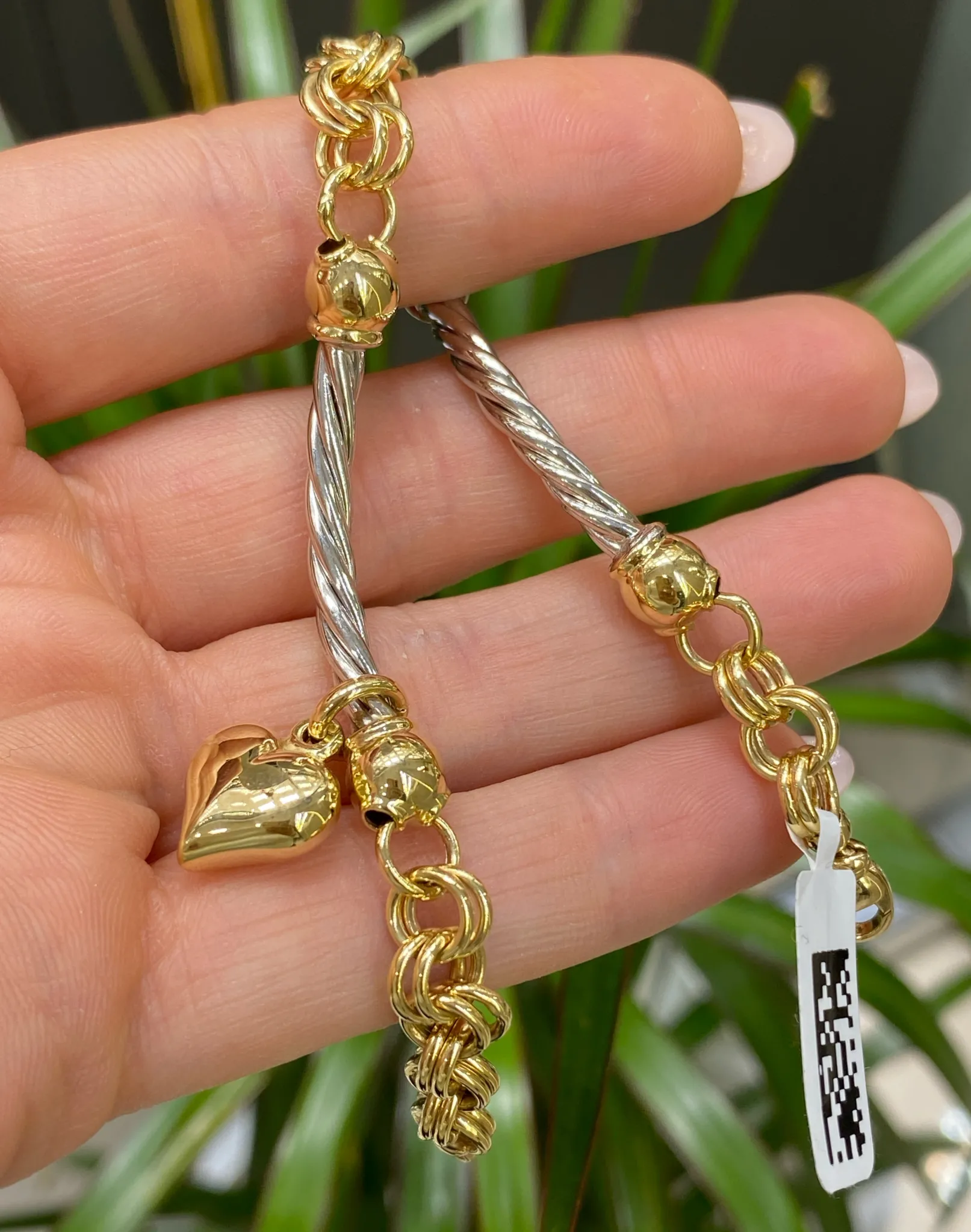 Favori Marka İtalyan Model Kalpli Bileklik 