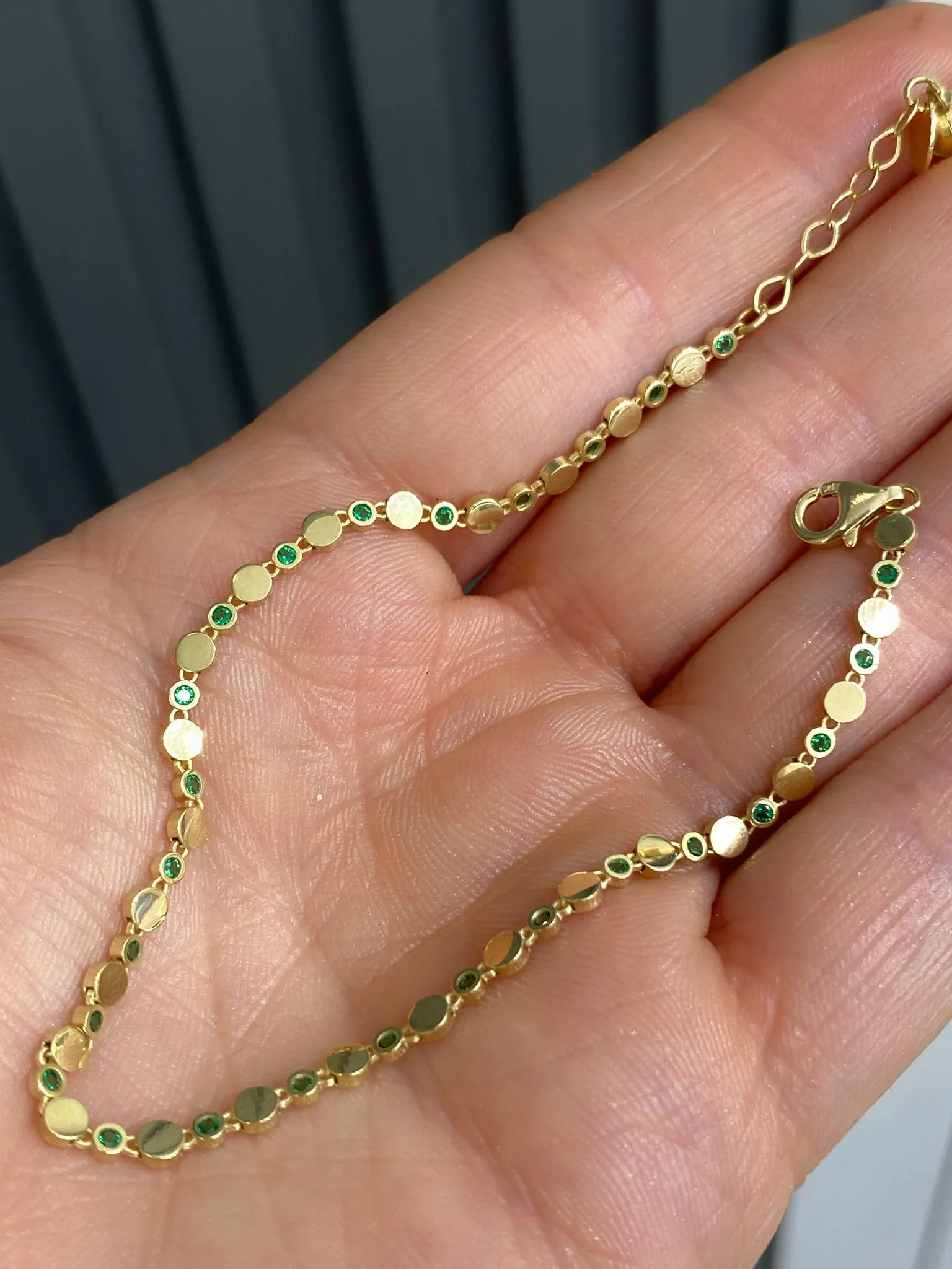 Favori Marka Yeşil Taşlı İtalyan Model Bileklik