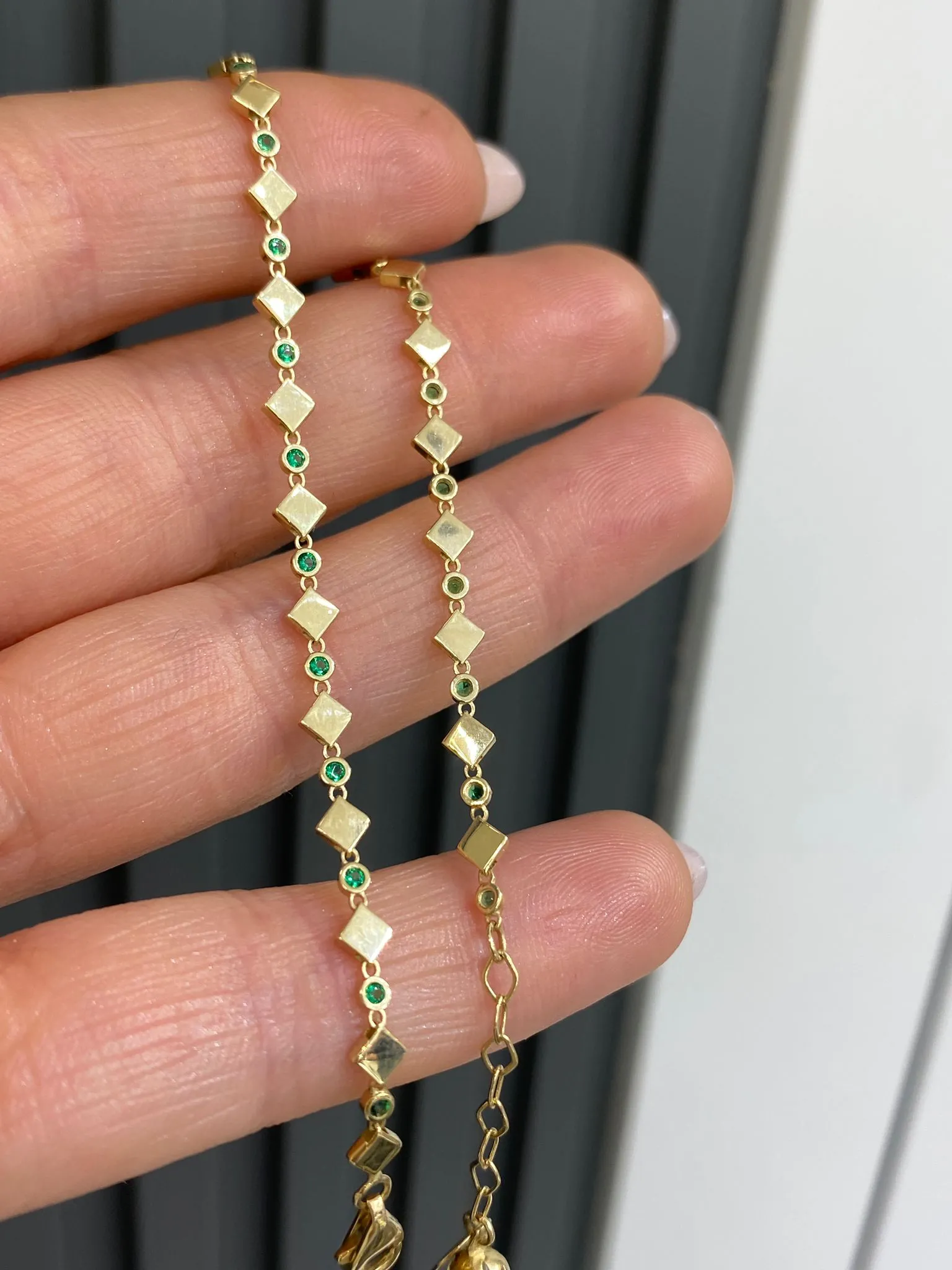 Favori Marka Yeşil Taşlı İtalyan Model Bileklik