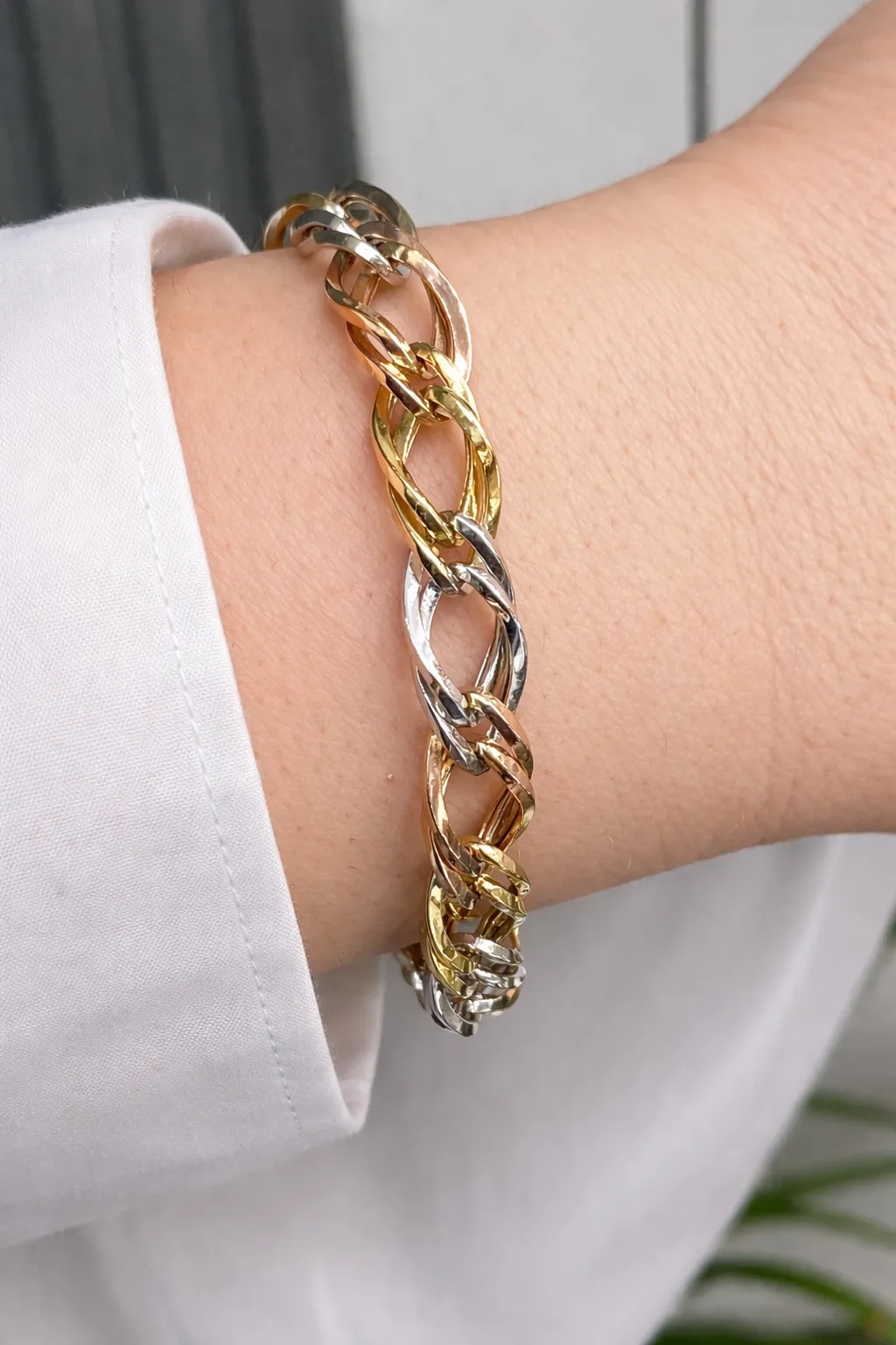 Favori Marka Üç Renk Hallow Model Bileklik 20.5 cm