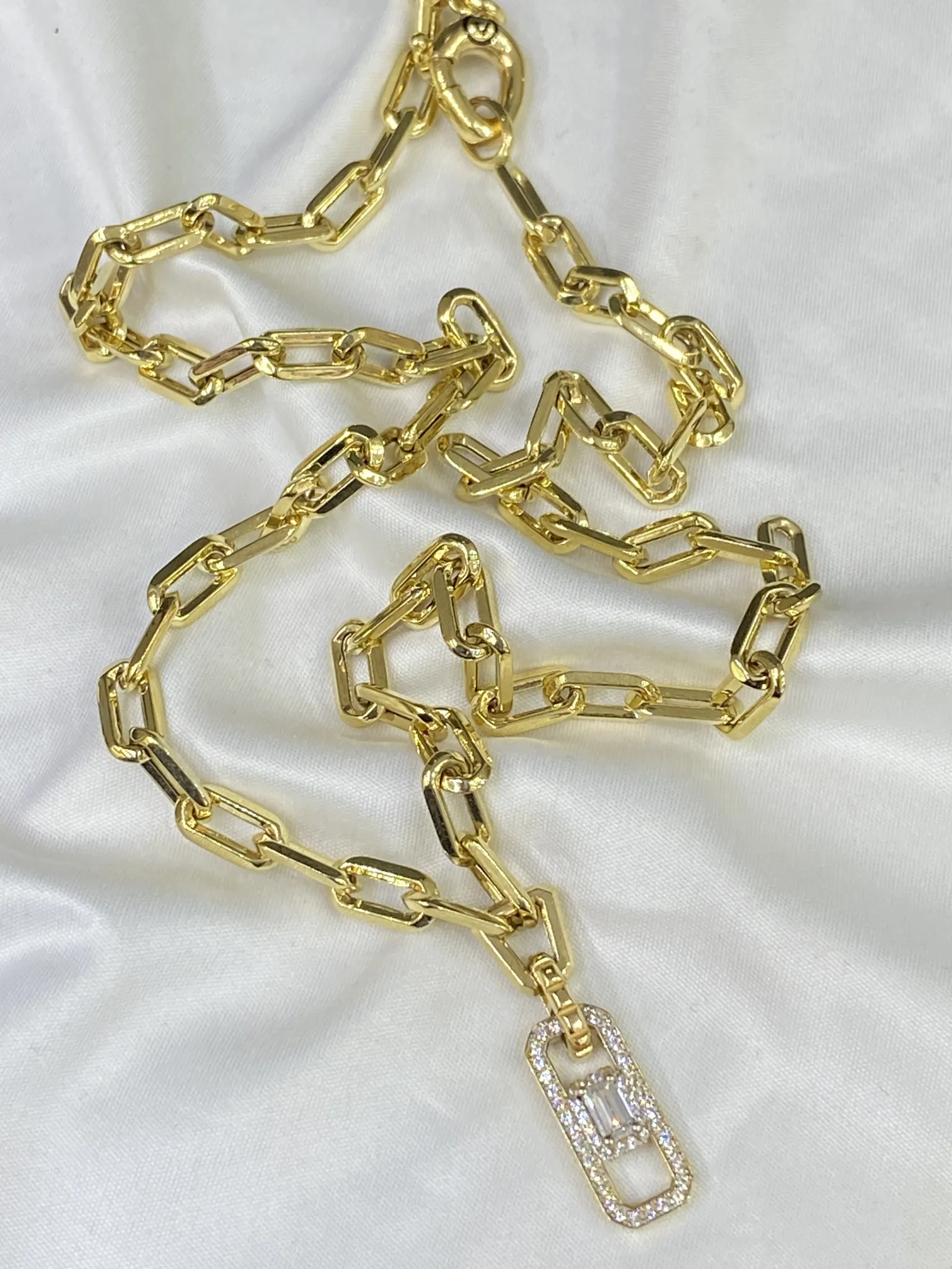 Favori Marka İtalyan Model Taşlı Zincir 50 cm