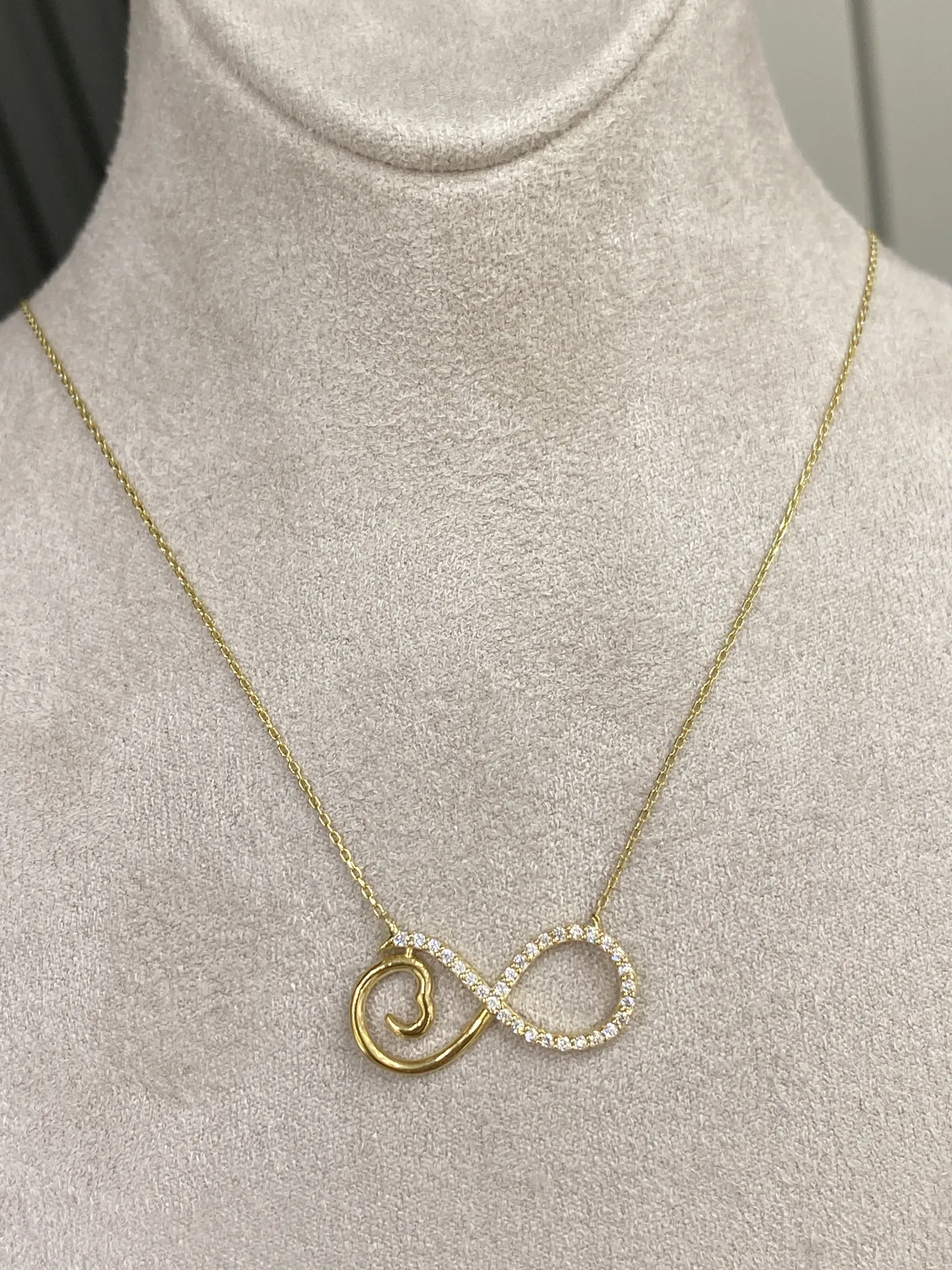 Taşlı Sonsuzluk Model Kolye