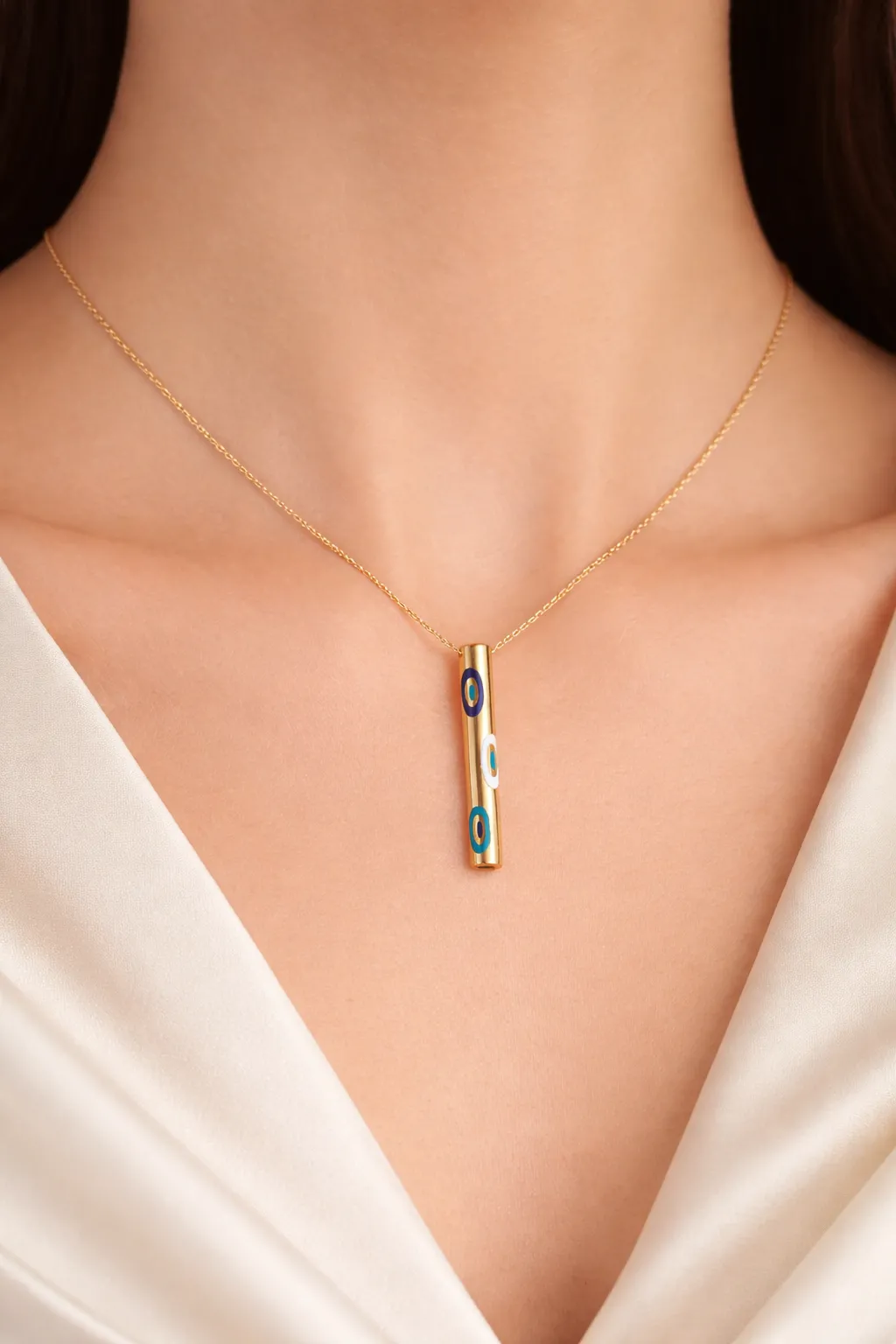 14 Ayar Mineli Model Kolye