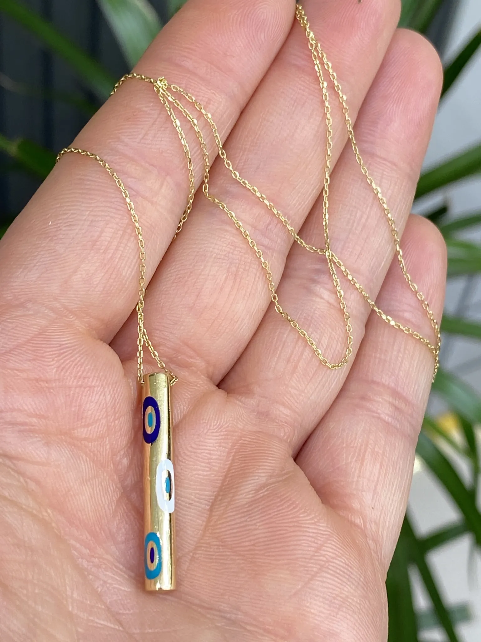 14 Ayar Mineli Model Kolye