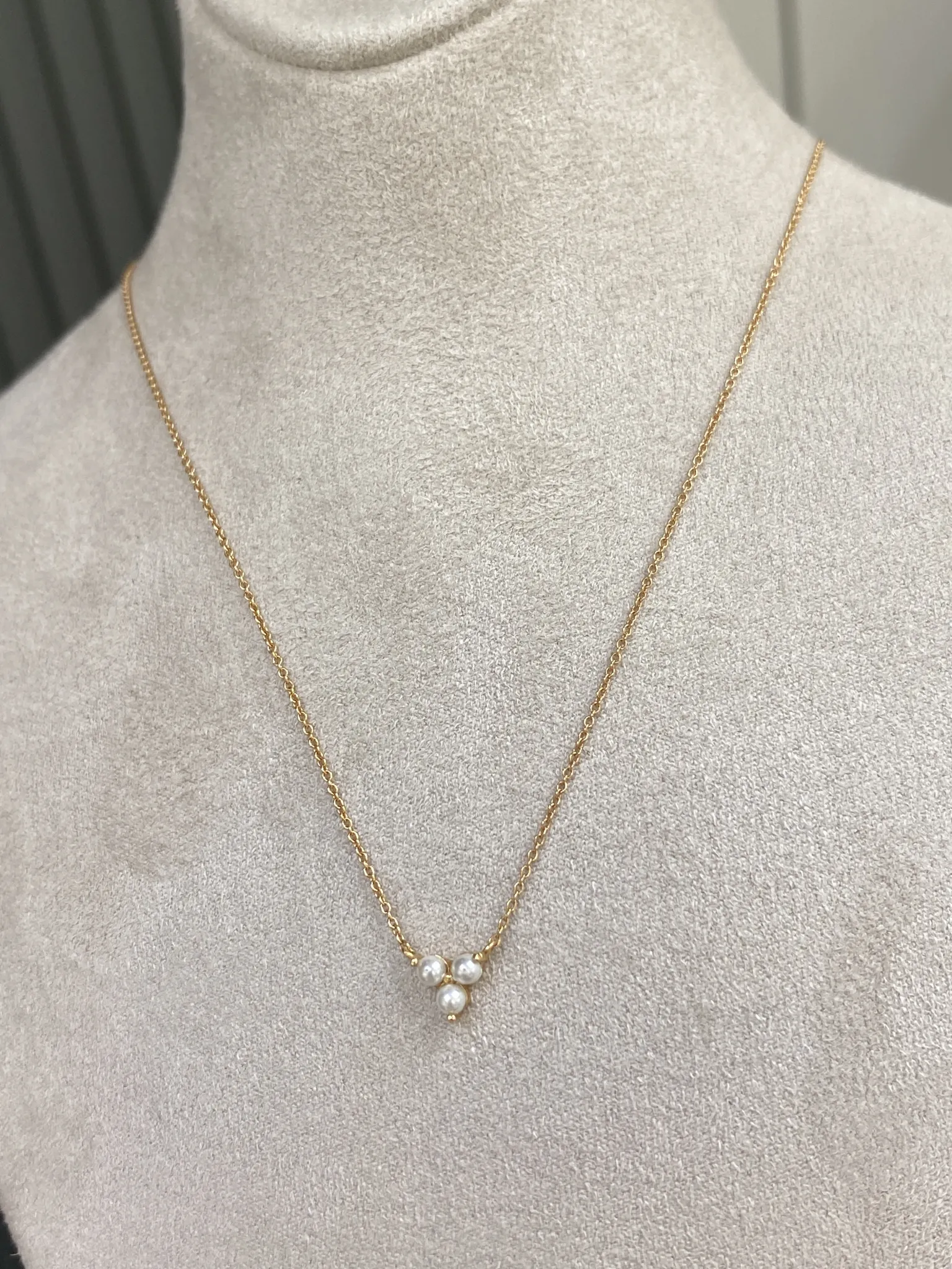 14 Ayar İnci Model Kolye 45 Cm 