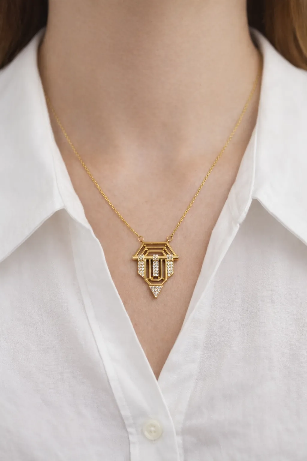 14 Ayar Seranay Sarıkaya Model Kolye