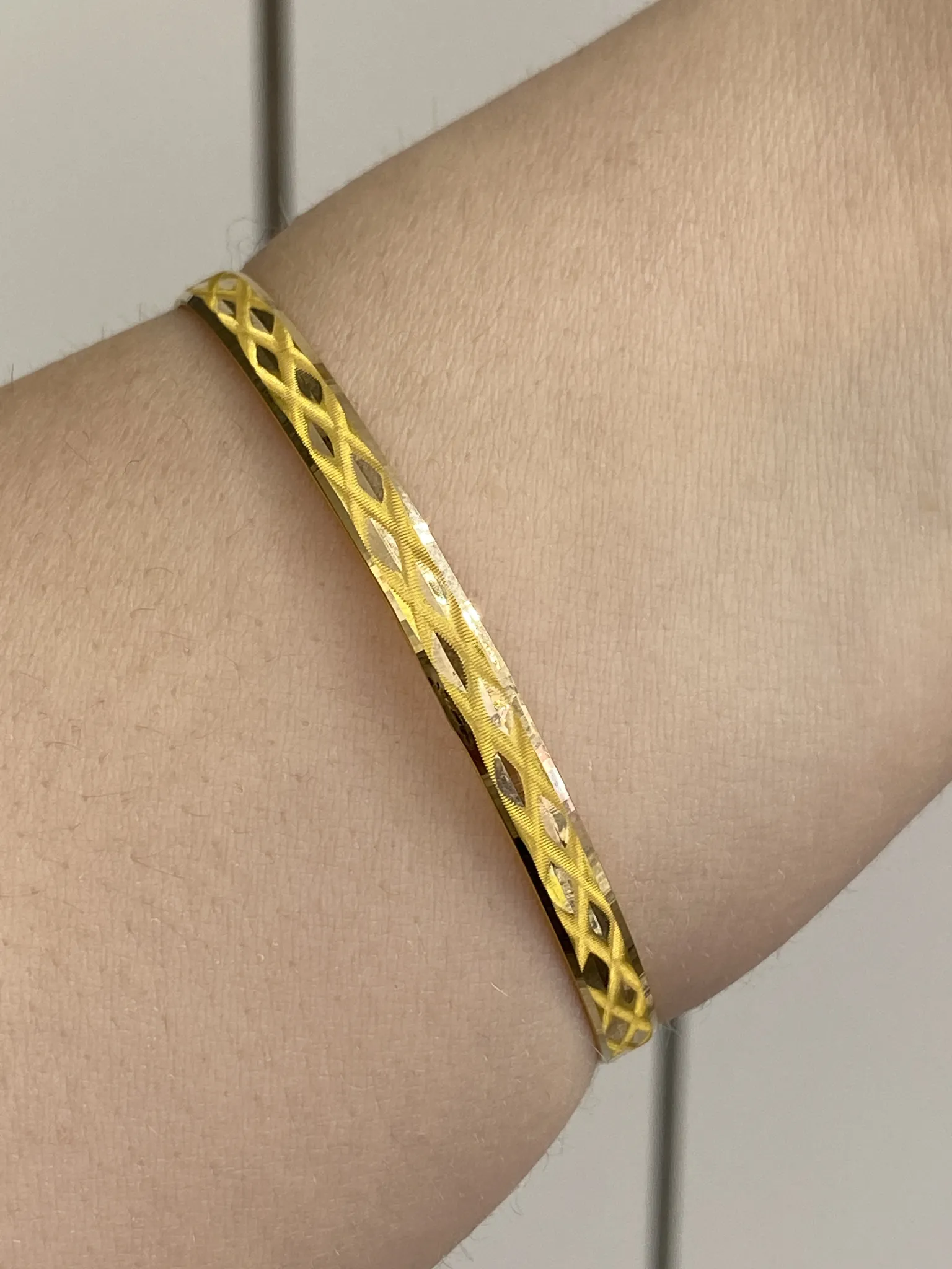 14 Ayar Desenli Hediyelik Bilezik 20 NO