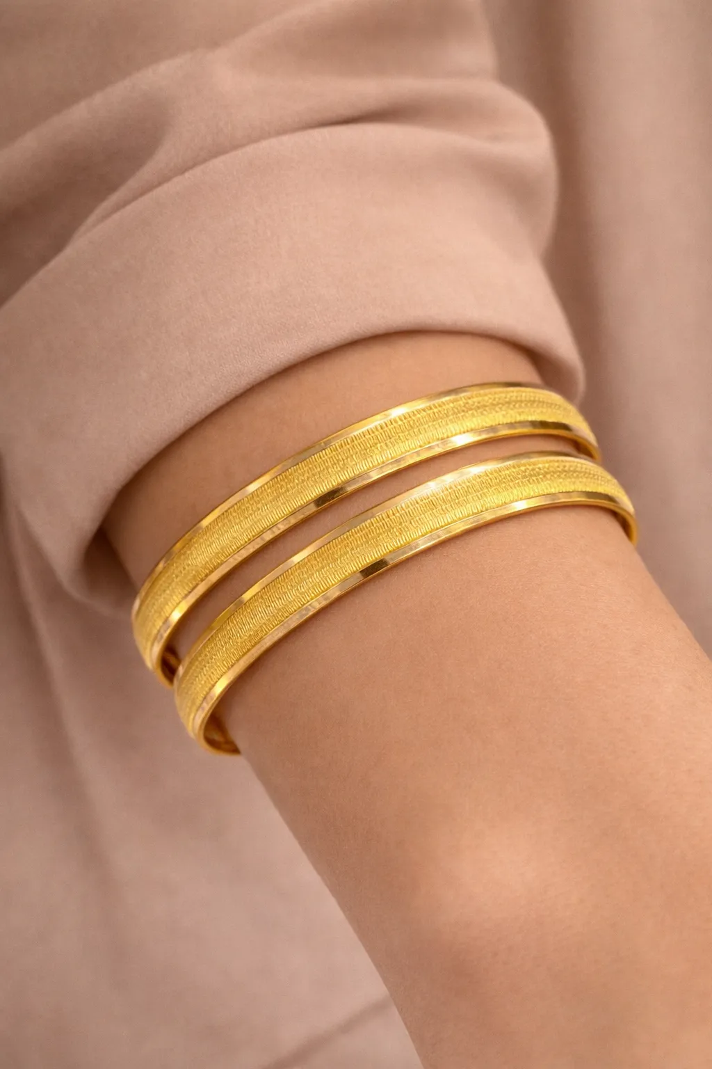 14 Ayar Hediyelik Desenli Bilezik 21 NO