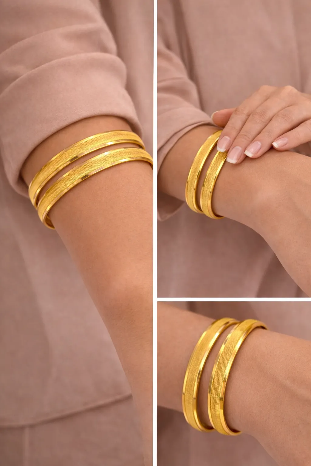 14 Ayar Hediyelik Desenli Bilezik