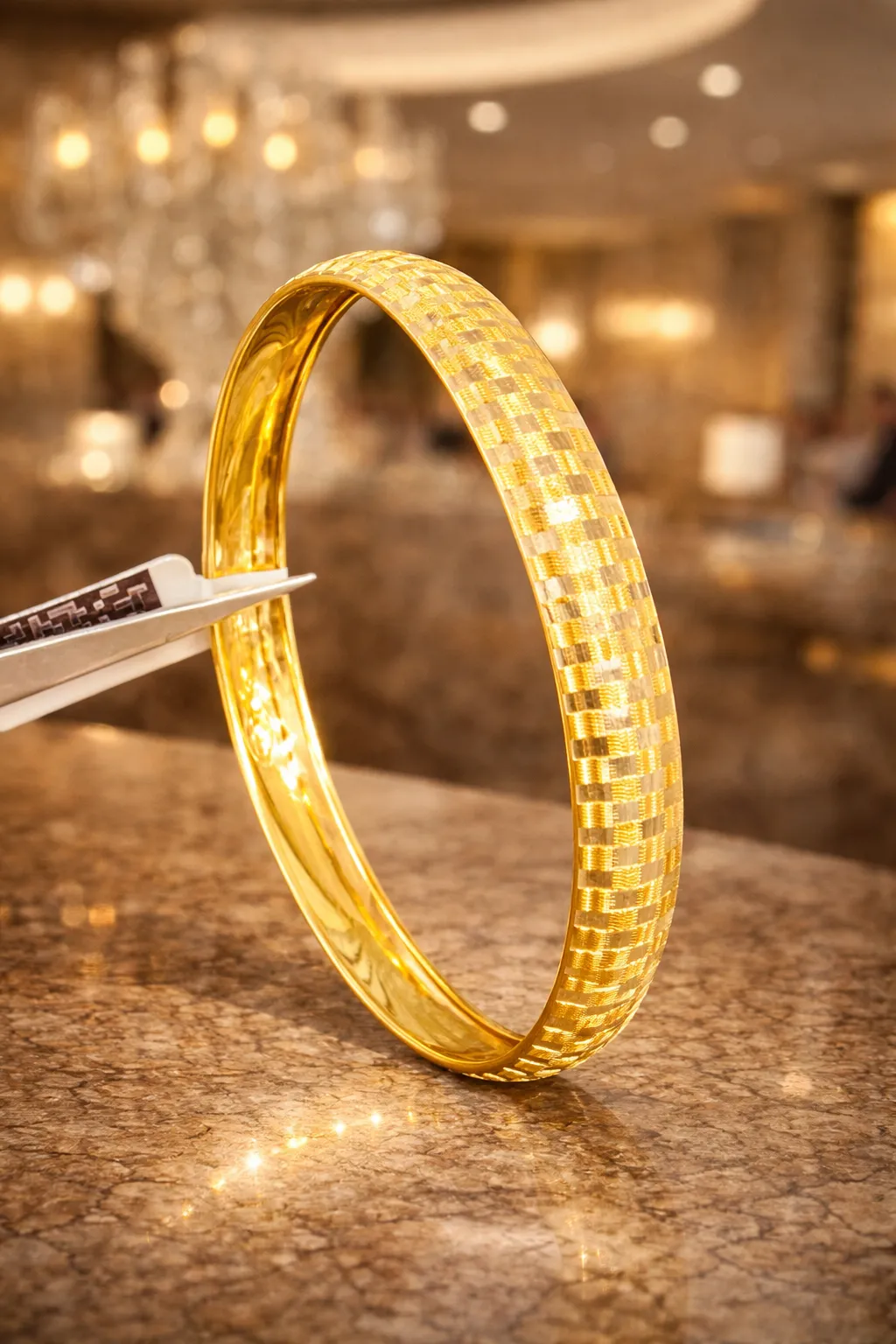 14 Ayar Desenli Hediyelik Bilezik 20 NO