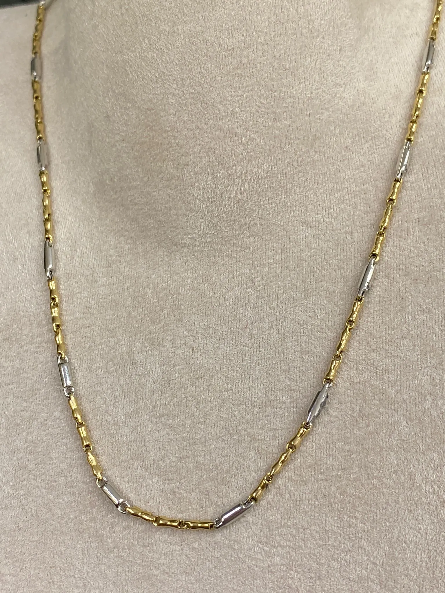 Favori Marka İki Renkli İtalyan Model Zincir 60 Cm