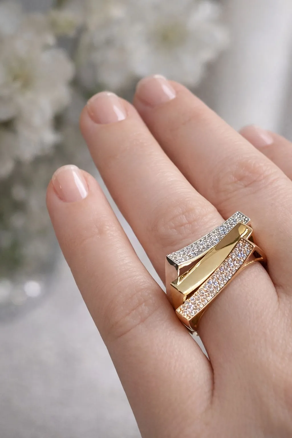 Favori Marka Üç Renkli Fantezi Model Yüzük