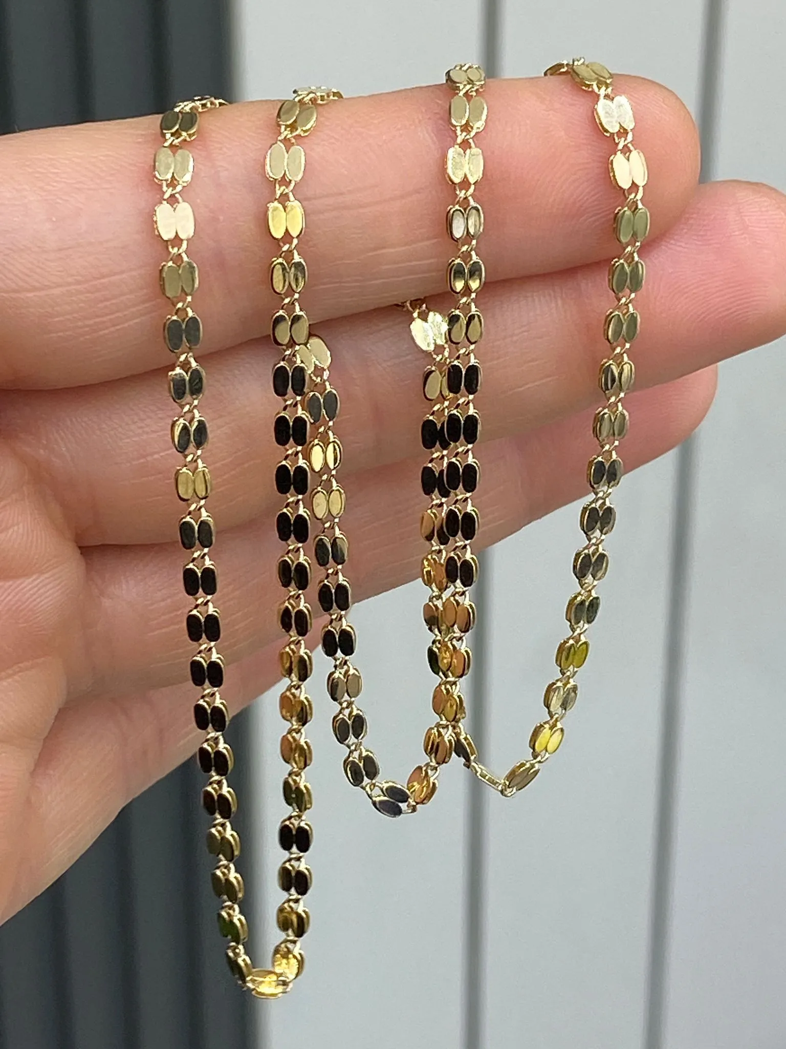 Favori Marka Çift Sıralı Pullu Model Zincir 50 Cm