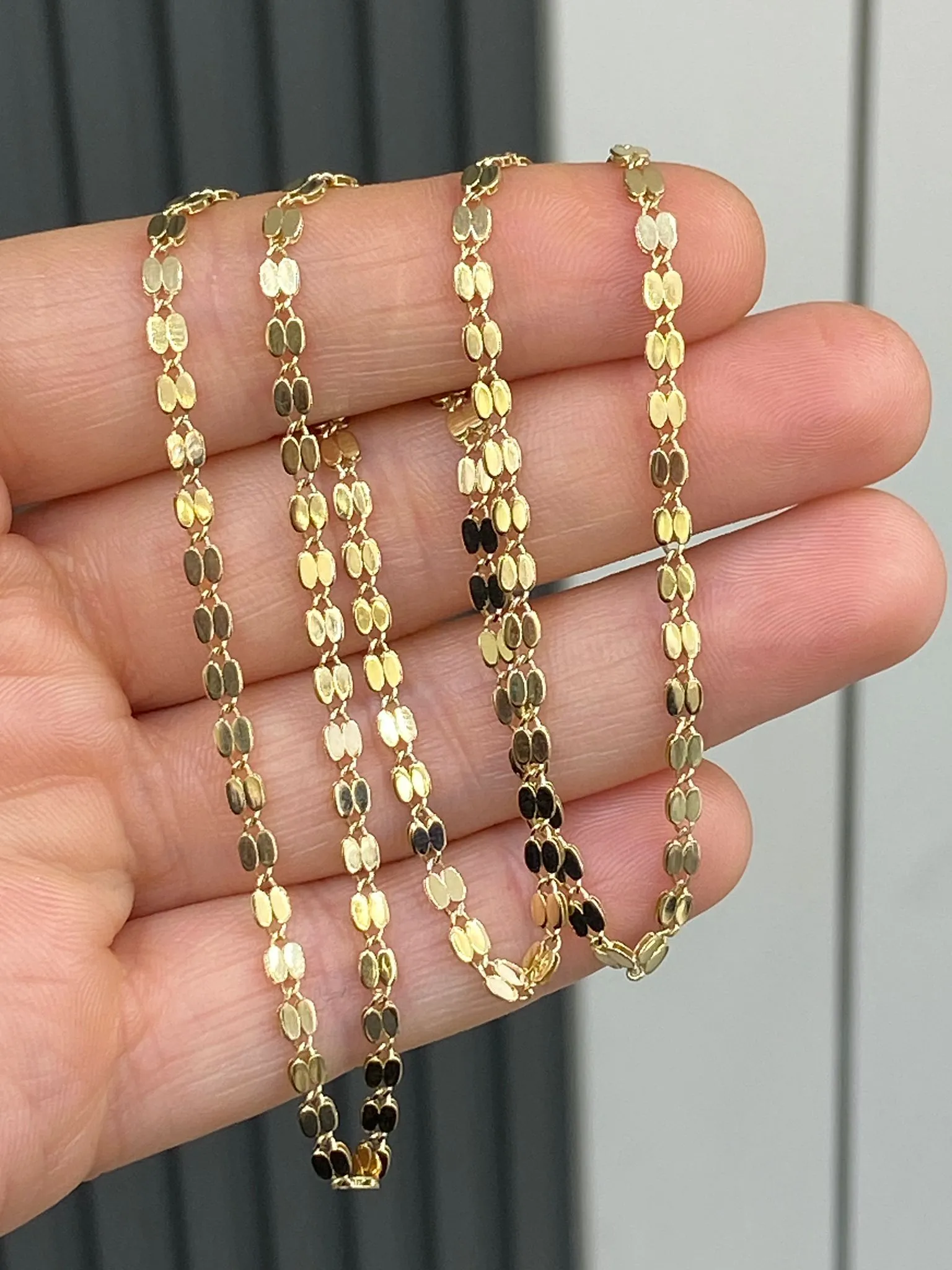 Favori Marka Çift Sıralı Pullu Model Zincir 50 Cm