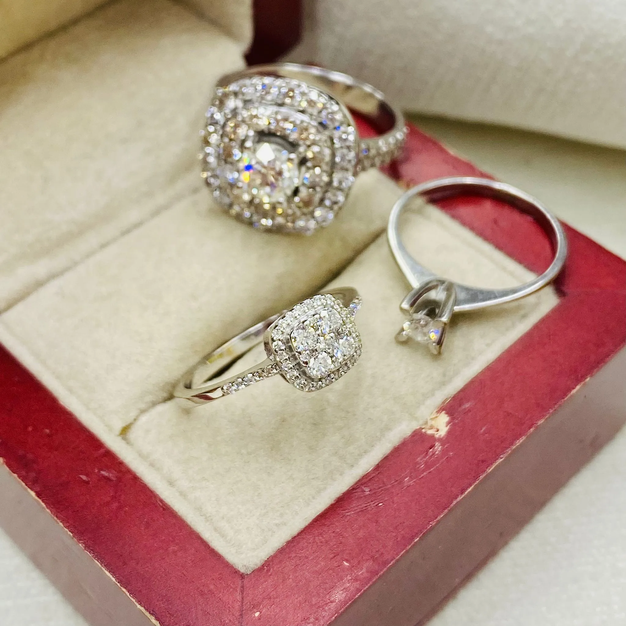 ZEN Marka pırlanta Taşlı Mininal Kare Yüzük