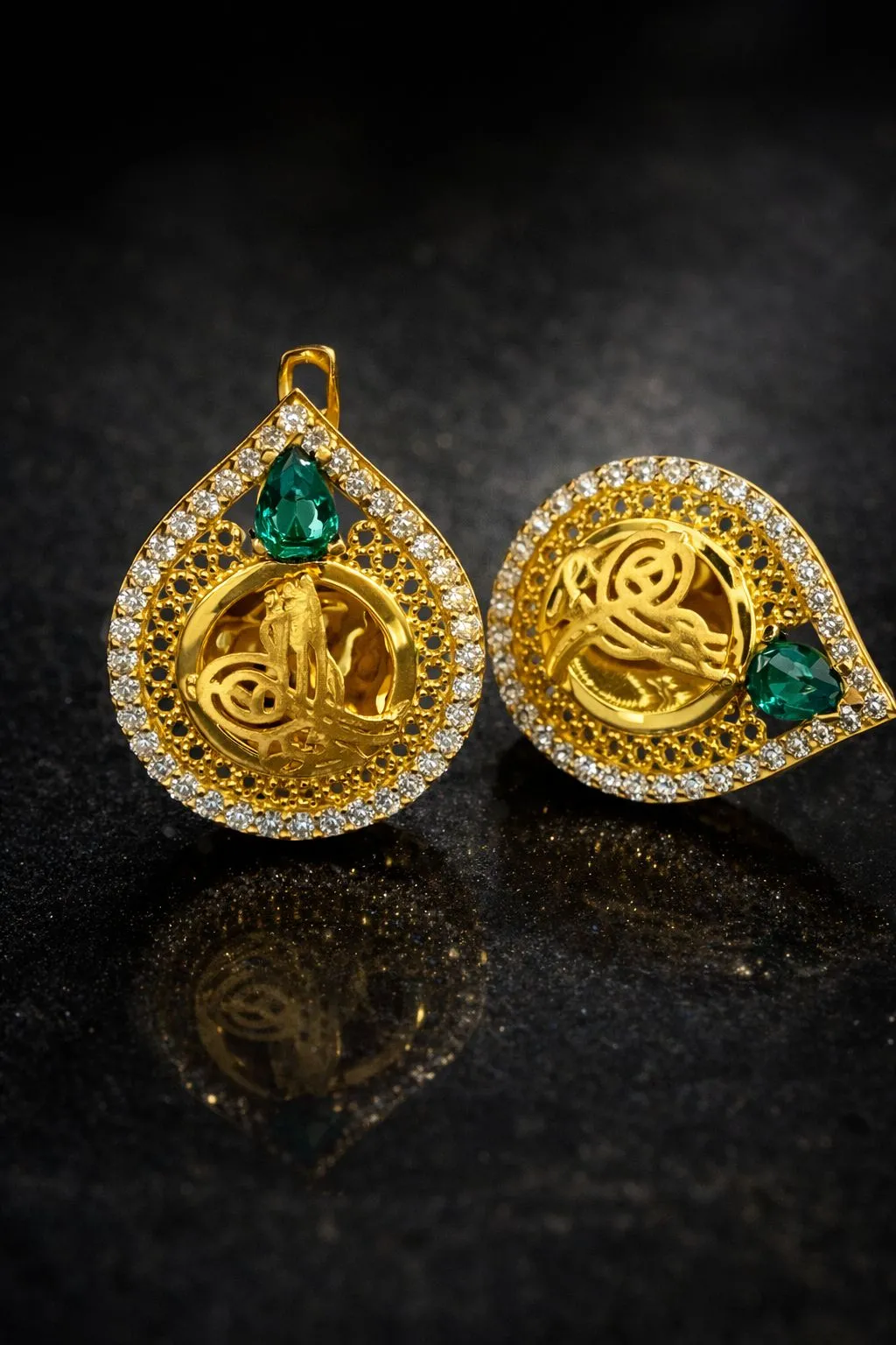 8 Ayar Tuğralı Model Küpe