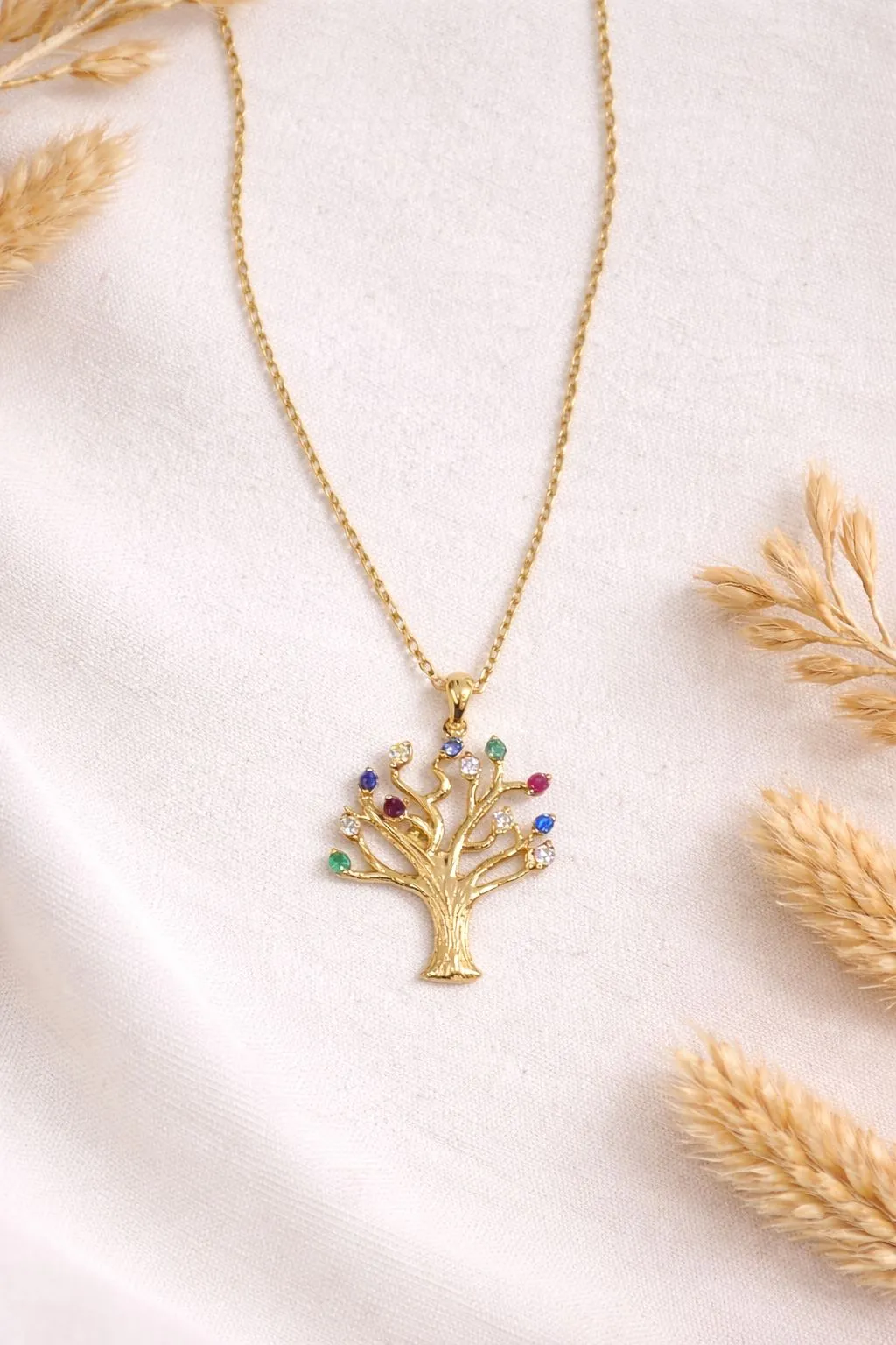 8 Ayar Yaşam Ağacı Model Kolye