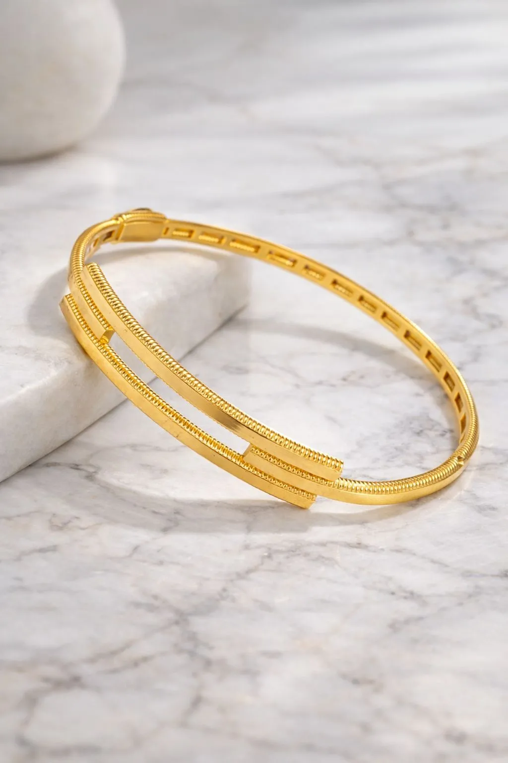 22 Ayar Çift Sıralı Kaburga Model Kelepçe