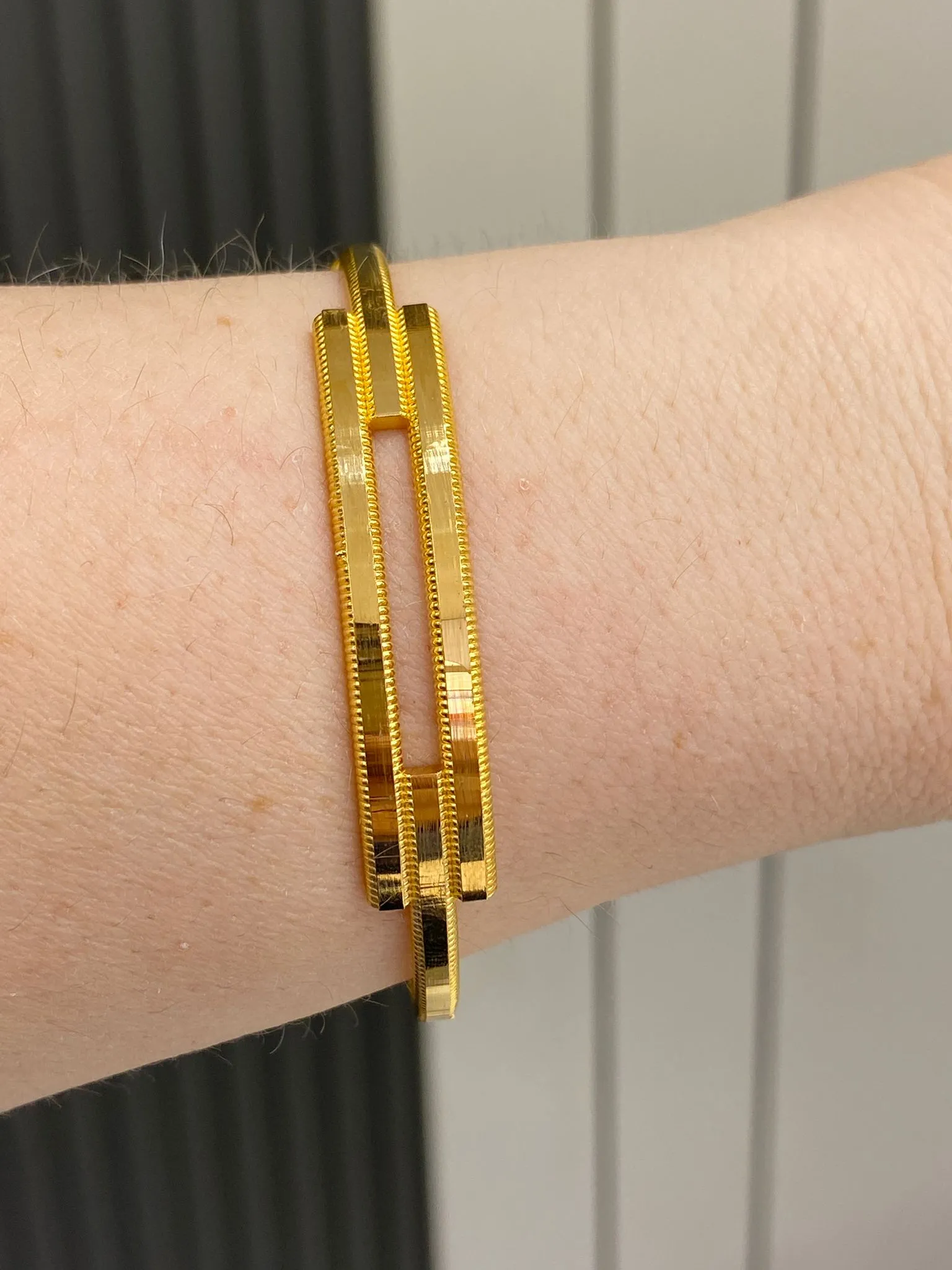 22 Ayar Çift Sıralı Kaburga Model Kelepçe