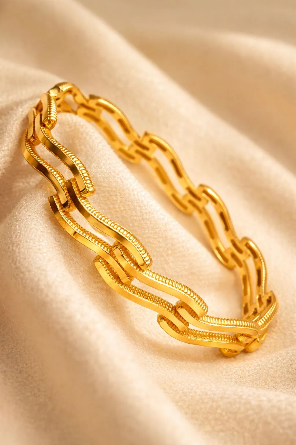 22 Ayar Çift Sıralı İtalyan Model Kelepçe