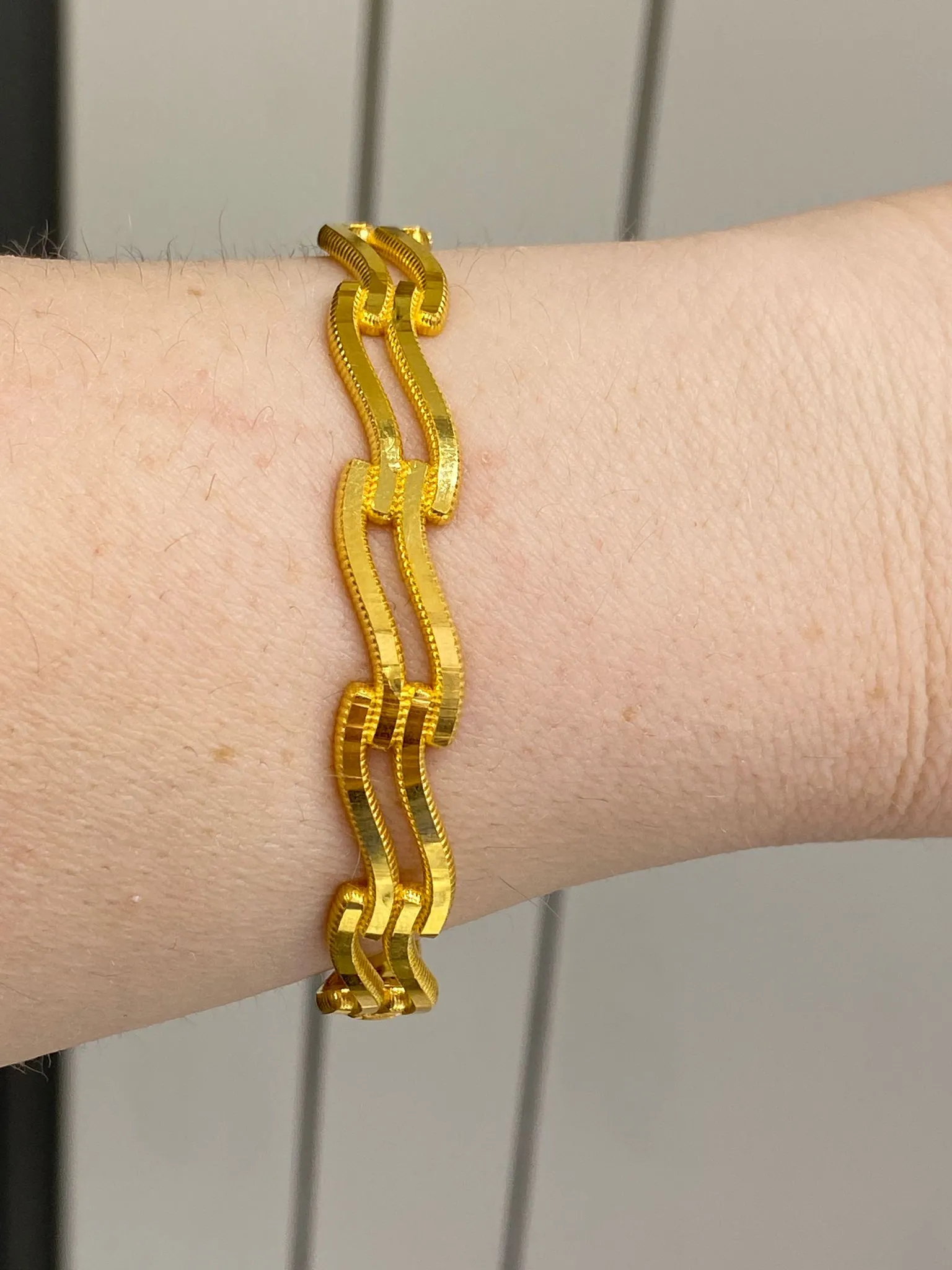 22 Ayar Çift Sıralı İtalyan Model Kelepçe