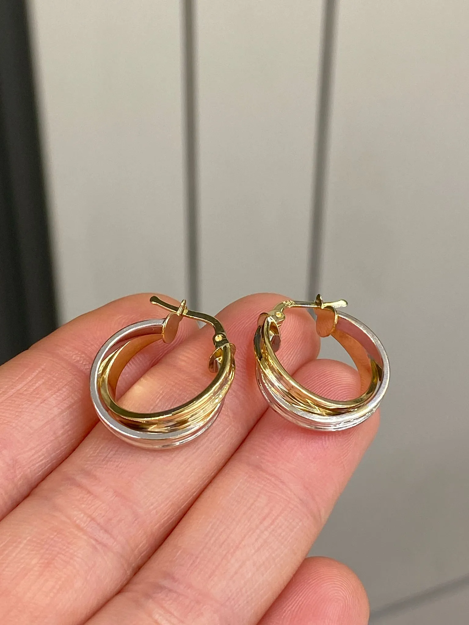 Favori Marka Çift Renkli Halka Model Küpe