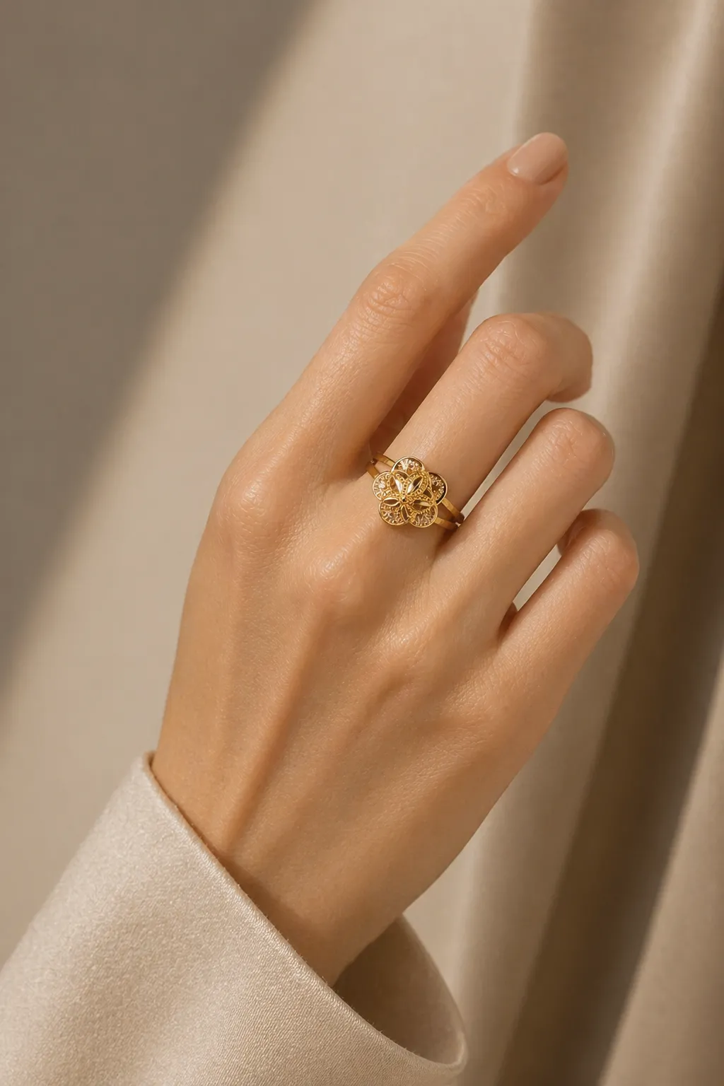 Favori Marka Tasarım Model Sarı Renk Yüzük