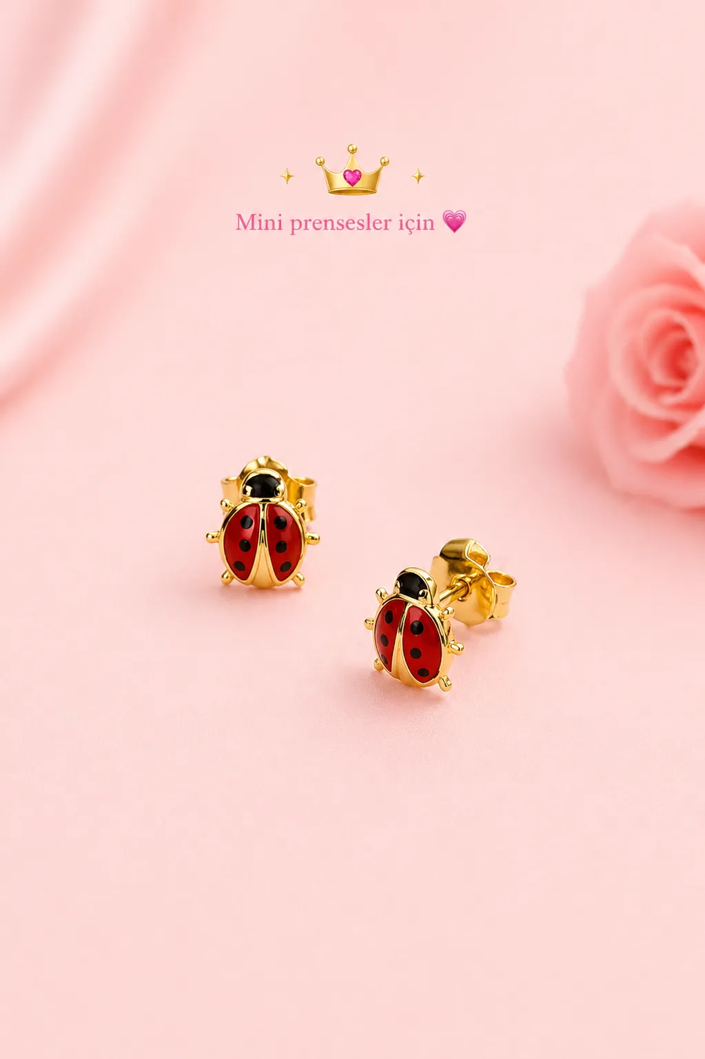 Favori Marka Uğur Böcekli Çocuk Küpesi