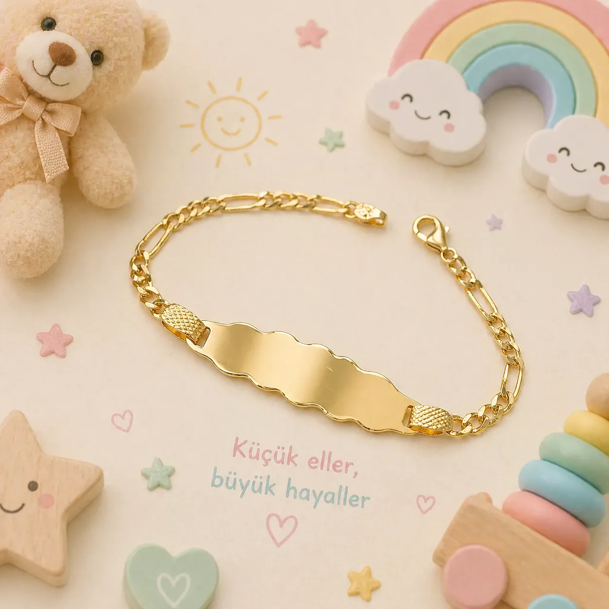 Favori Marka Plaka Model Çocuk Bileklik